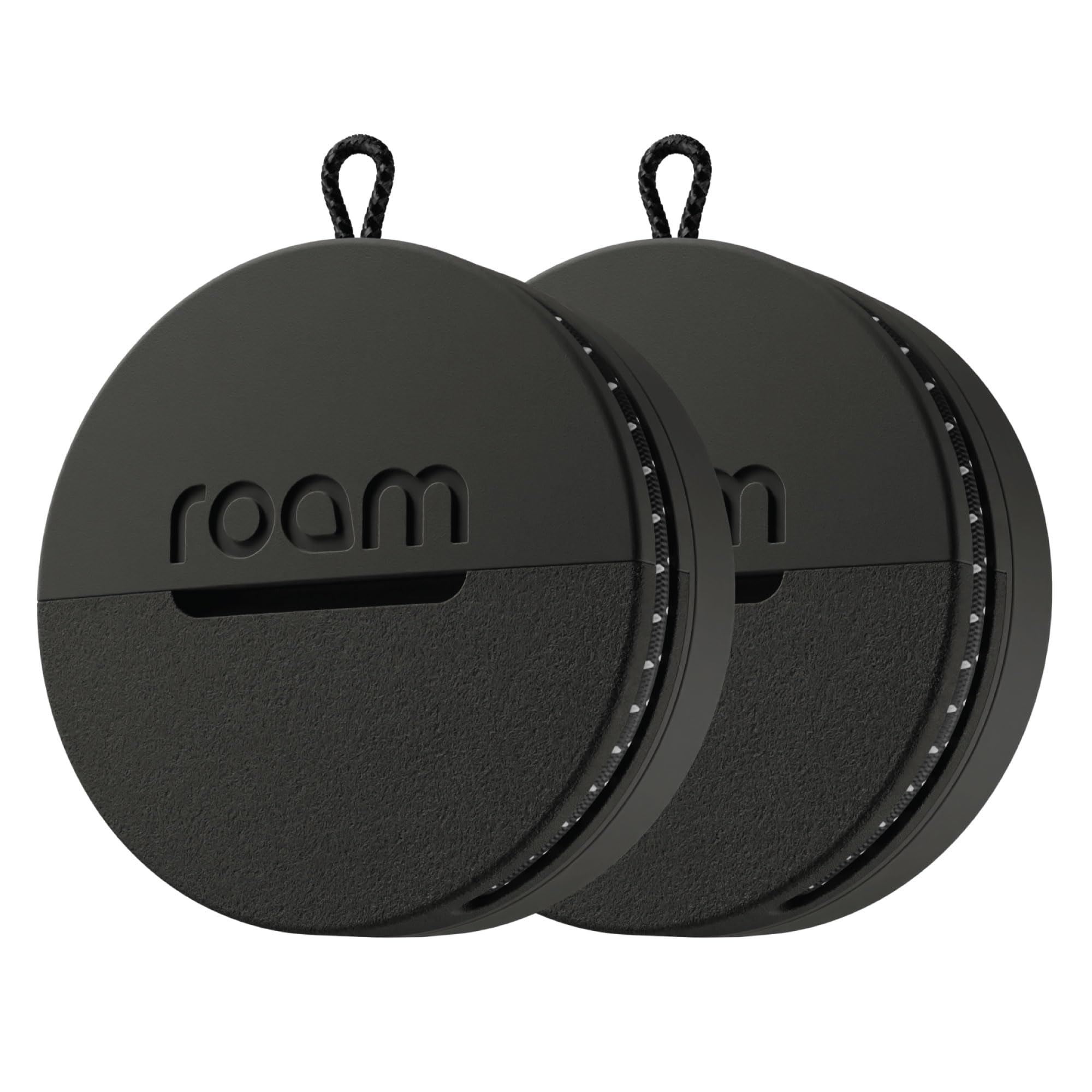 Roam Smart Tracker, Works with Android and iPhone, Track your keys, bags, bikes, and more, Replaceable 1-year battery, Water and dust resistant, Built-in strap and key cord (Black, Single) — view 20