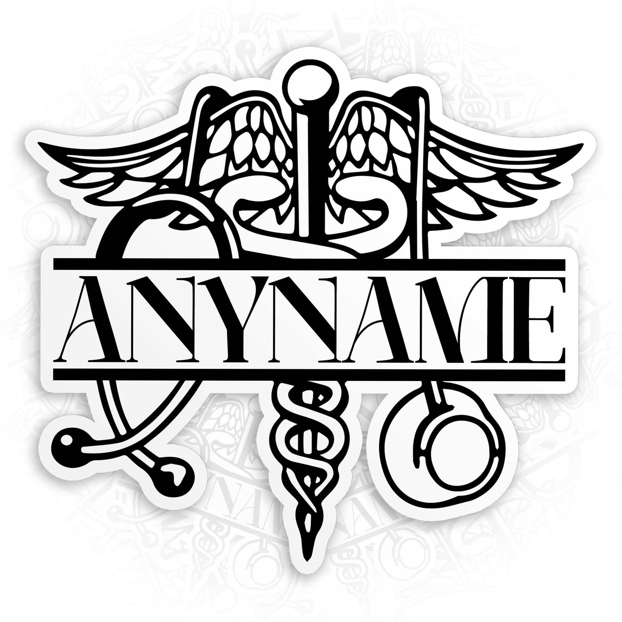 Custom Nurse Doctor Name Sticker Personalized Nursing Medical Emergency Waterproof Die-Cut Vinyl Laptop Sticker, Water Bottle Sticker, Funny Car