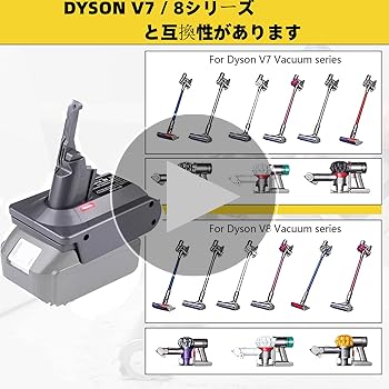dyson ダイソン V7かV8 マキタ18V 変換アダプター 【分解清掃済み】 Amazon.co.jp: ダイソン V7 V8 マキタ 変換 マキタ 18V