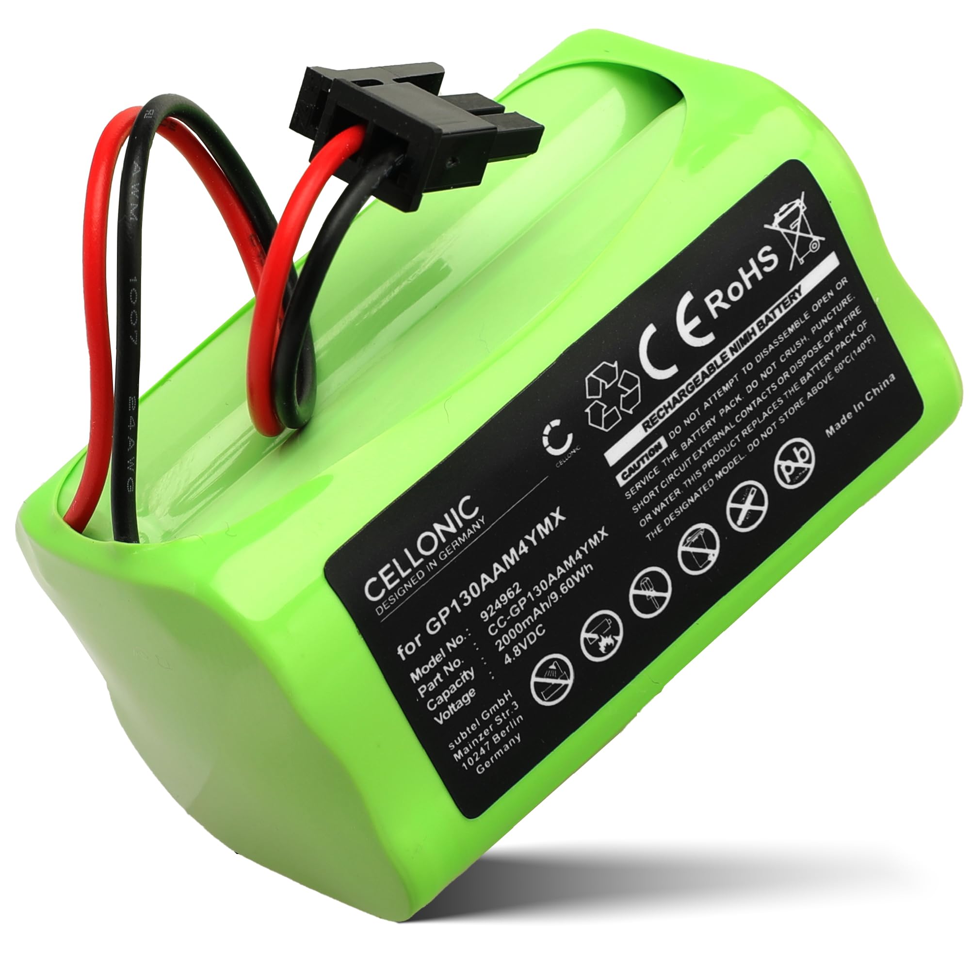 subtel Battery compatible with Visonic PowerMaster 10, 99-301712