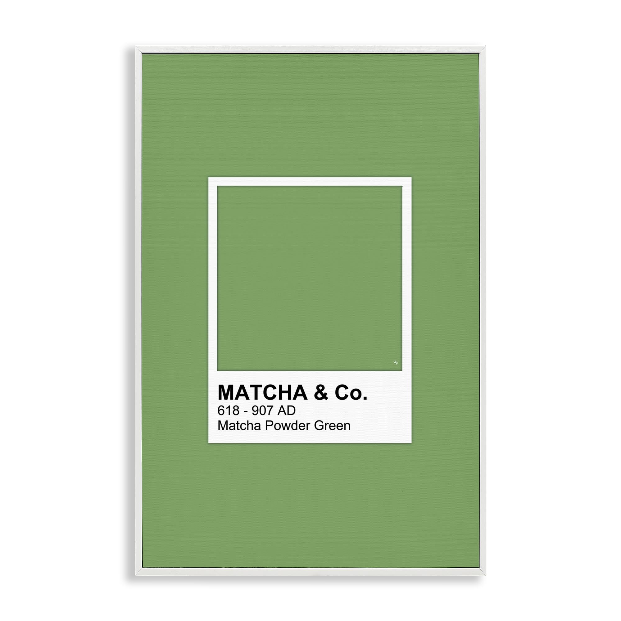 'Matcha Powder Green Shade'| Framed Giclee Art