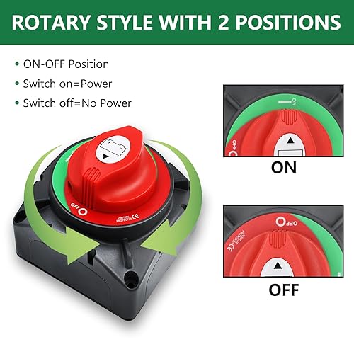 Miniatura 2 de Interruptor de desconexión de batería de 600 A de 12-48 V de encendidoapagado de alta corriente de la batería de corte maestro interruptor aislante