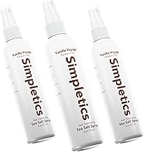 Himalayan Sea Salt Spray for Straight & Wavy Hair - All Natural, 5 Ingredient, Texturizing & Volumizing Product - Vanilla Scented - Adds Volume, Texture, Beach Look to Men & Women, 3 Pack