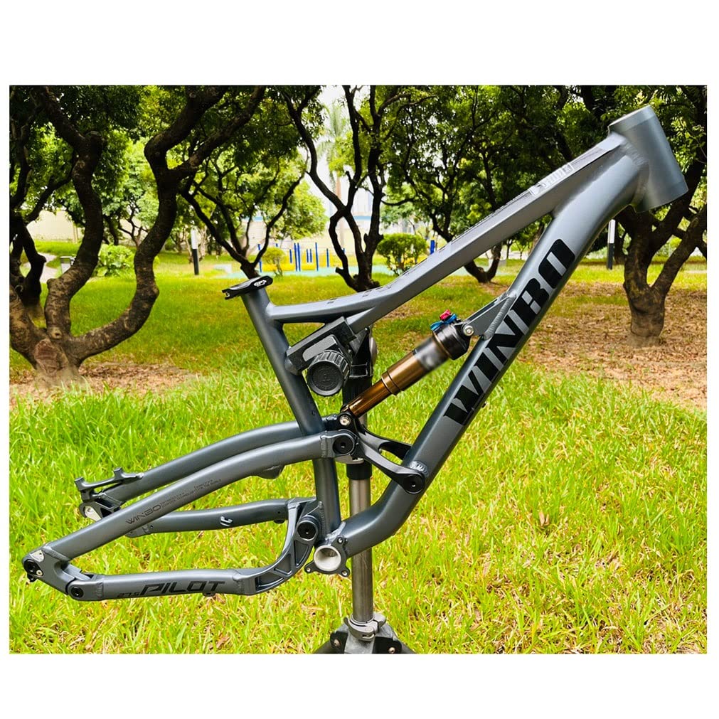 HIMALO Bike Suspension Frame 26er/27.5er Mountain Bike Frame DH/XC/AM 12 * 142mm Thru Axle Aluminium Alloy Frame Disc Brake 16.5''(Dark Gray)