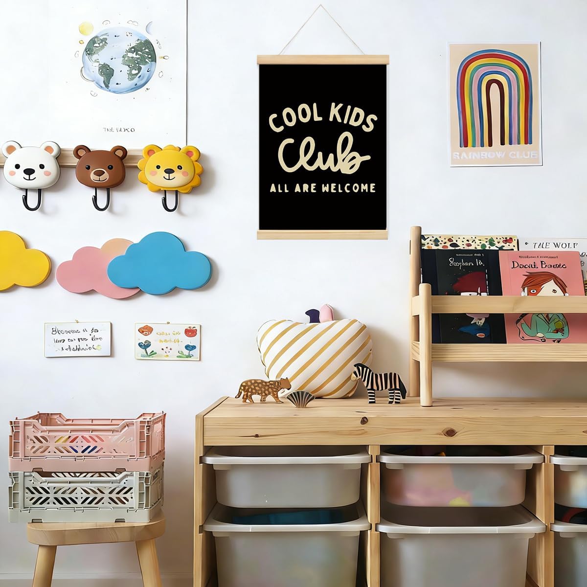 Playroom Decor, Cool Kids Club Wall Art Framed Poster, Boys Room Decor,Kids Playroom Wall Hanging for Toddler Boys Girls Room Nursery, 12x16 in image 4