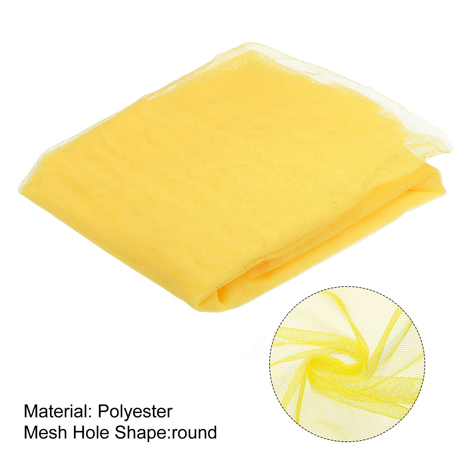 PATIKIL 160cm/62.4inch Mesh Fabric Slightly Stretchy for Netting Bag Backpack Pocket, Curtains, Headdress, DIY - Image 4