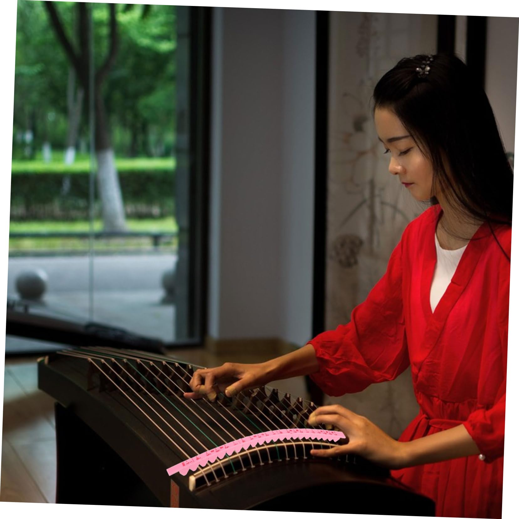 Mikinona Dämpfungsstreifen mit Stabilität und Leichtem Design aus Silikon Guzheng als Schwacher Gürtel für Praxis und Aufführungen Universell Einsetzbar