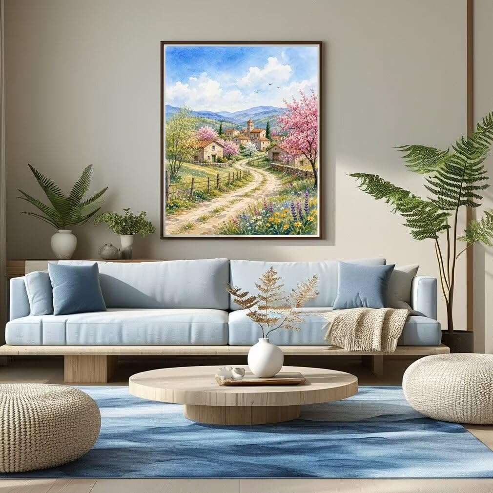 Diamond Painting Rural Kit, Manualidad Creativa y Relajante 70x90cm C8-251