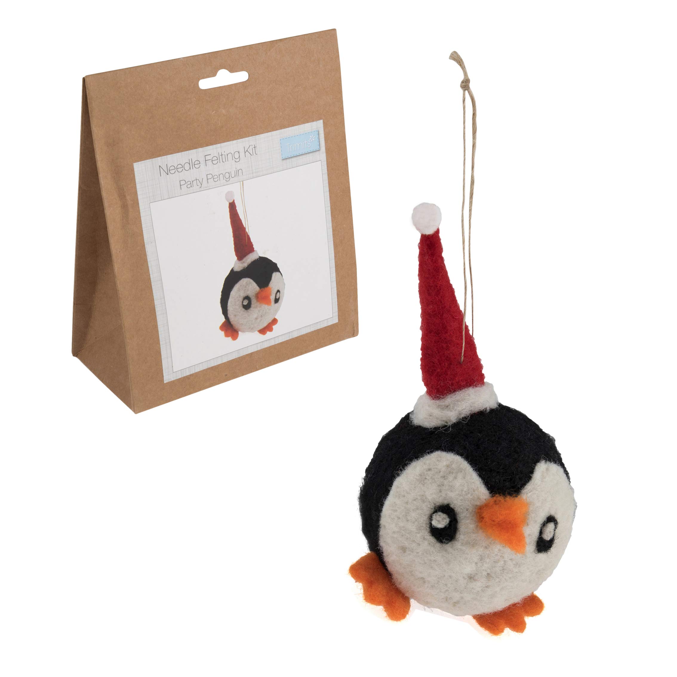 Trimits Needle Felting Kit Party Penguin, Festive, 12 x 7.5cm