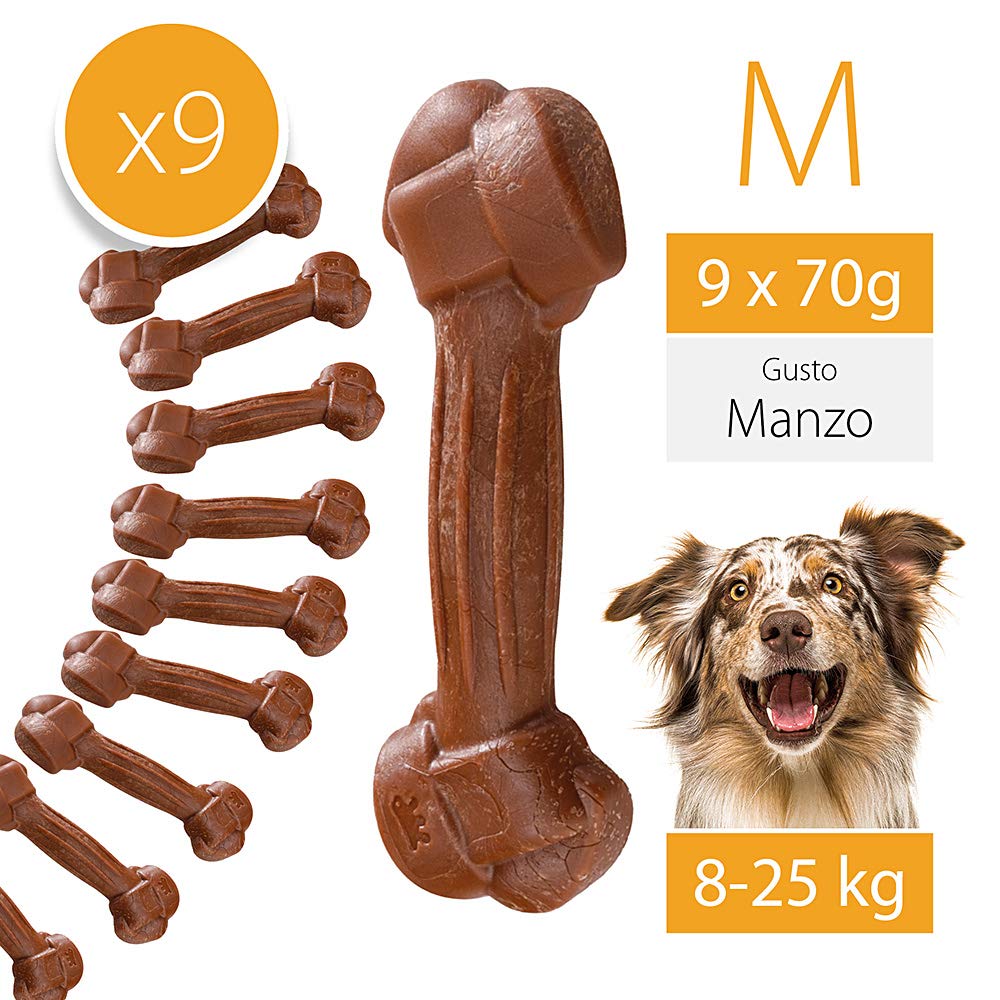 Ferplast Goodbite Natural Stick Gioco Bastoncino per l'Igiene Orale, Gusti Misti, Cane Medio Piccolo 5-25 Kg, Naturale, 8 Pezzi da 9 g