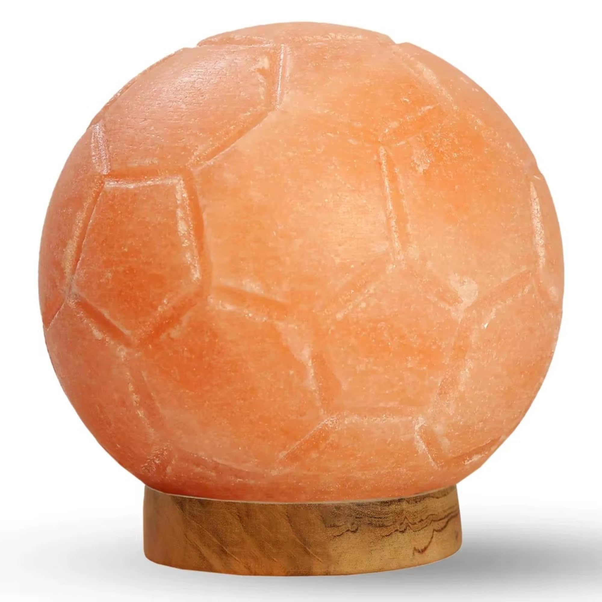 Classic Collection Uk7 Ltd Pink Himalayan Salt Lamp 100% Pure Rock Crystal, Carved Footbal Design 4 Kg,With Uk Plug And Bulb Included.