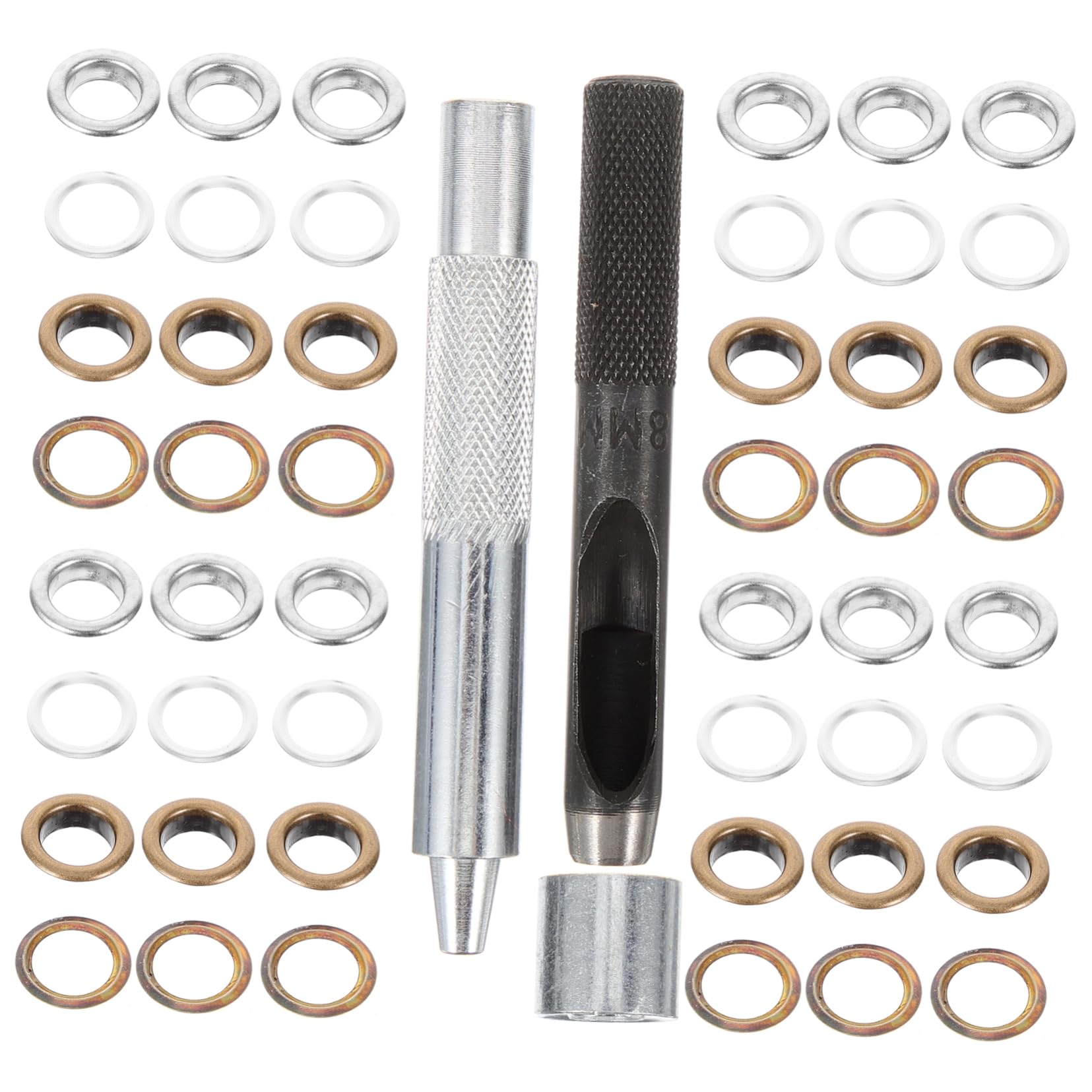 TEHAUX 200pezzi Kit Di Occhielli Metallo Strumenti Occhielli e Pratico Per Scarpe Abbigliamento e Progetti Fai Te