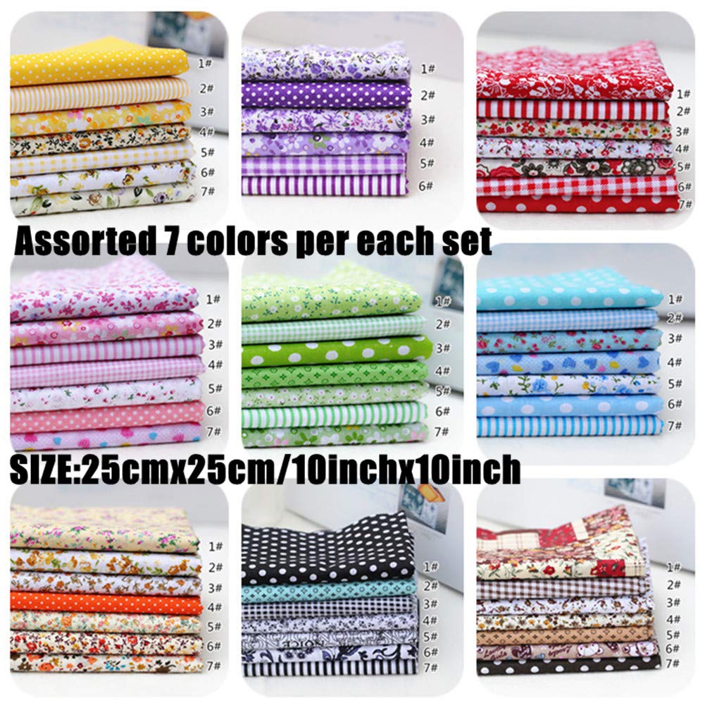 Amazon.com: MSCFTFB 14 Pieces Assorted 7 Designs Square Fabric