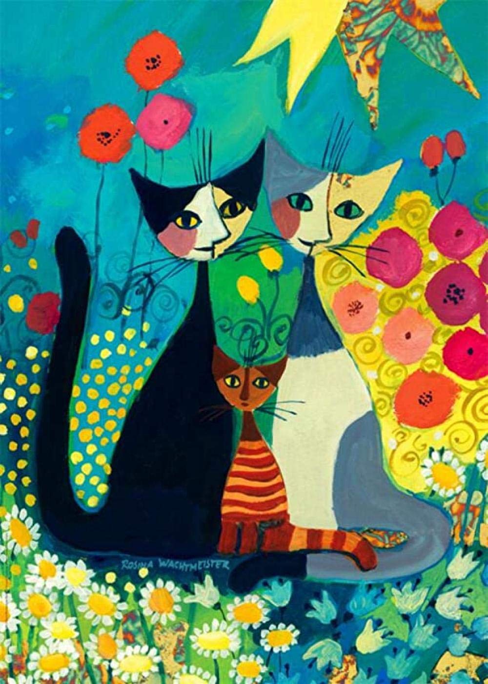 Gtllmm Jigsaw Puzzle Abstract Painting Adults Kids Wooden Jigsaw Puzzles 3D Classic Brain Puzzle Games Puzzles DIY Collectibles Modern Home Decoration Piece-1000 Piece