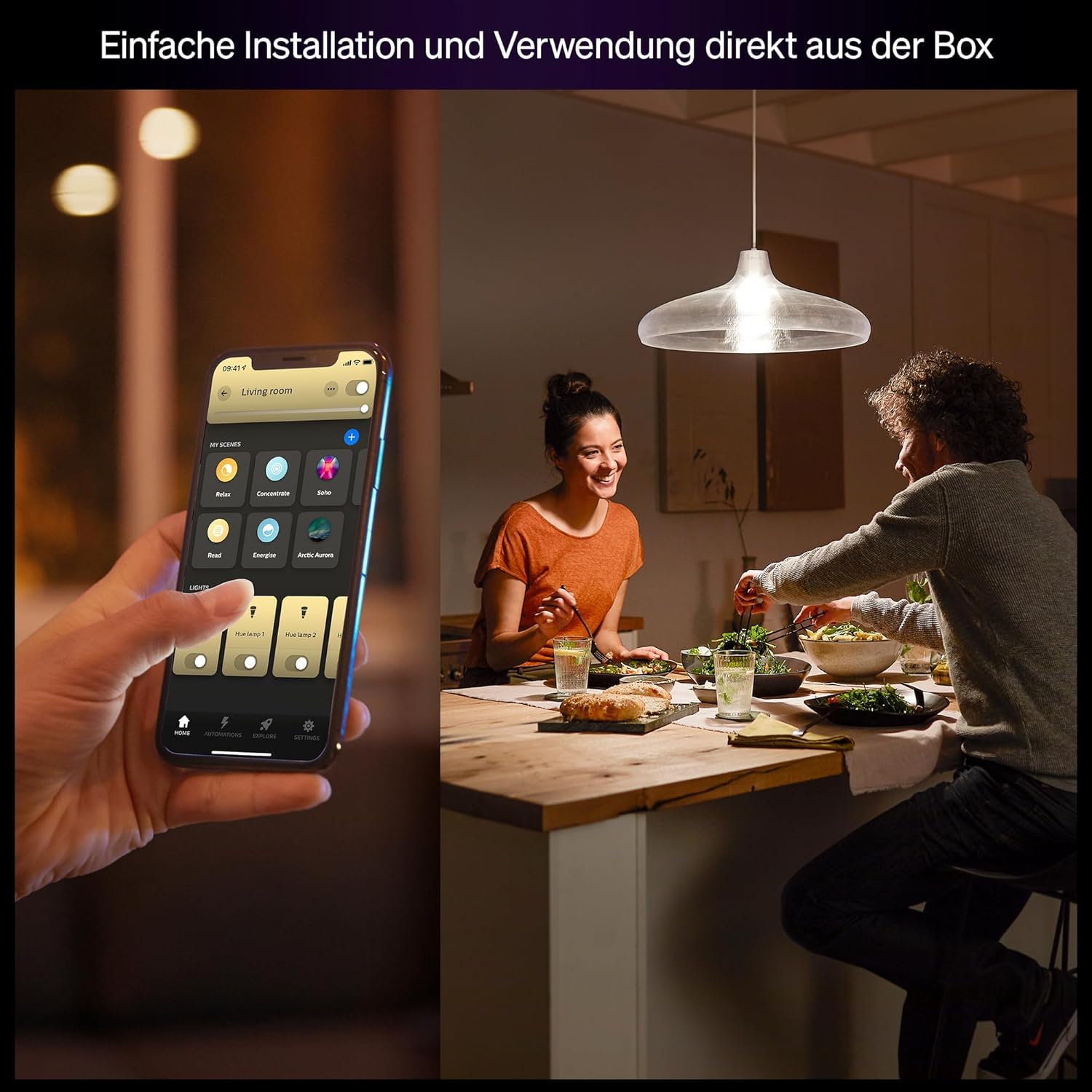 Philips Hue Bundle – 2 x weiße 1100 A60 E27 Smart-Leuchtmittel, dimmbare LED, intelligente Beleuchtung, App- und Sprachsteuerung, funktioniert mit Alexa, Google Home und Apple HomeKit