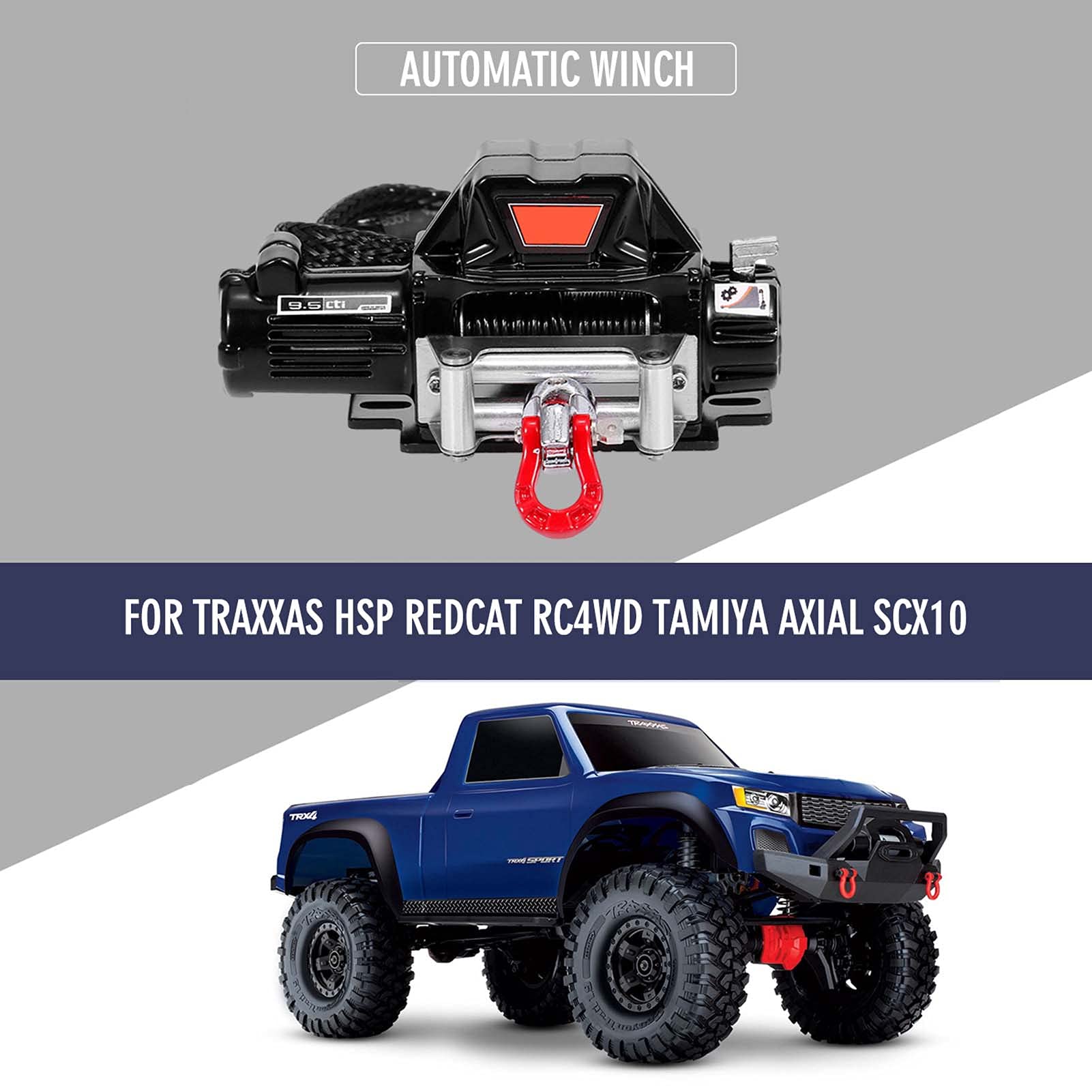 Compatibile con 1 10 RC Auto Automatico Wireless Winch Simulato Elettrico Accessori per Traxxas Redcat RC4WD Tamiya Axial SCX10 D90 HPI Crawler Decorazione