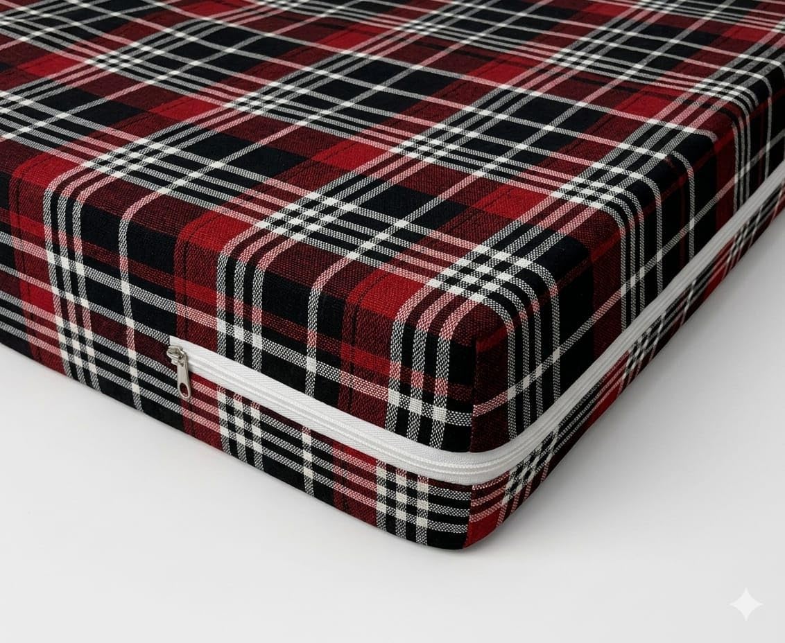 SHC Cotton Mattress Cover Protector with Zipper 3x6 Ft Premium Cover | Soft Breathable Fabric | Durable Zip Closure | Perfect for Single Beds, Guest Rooms Pack of 2Pc Multicolour (2, 36 x 72 x 6)-image-40
