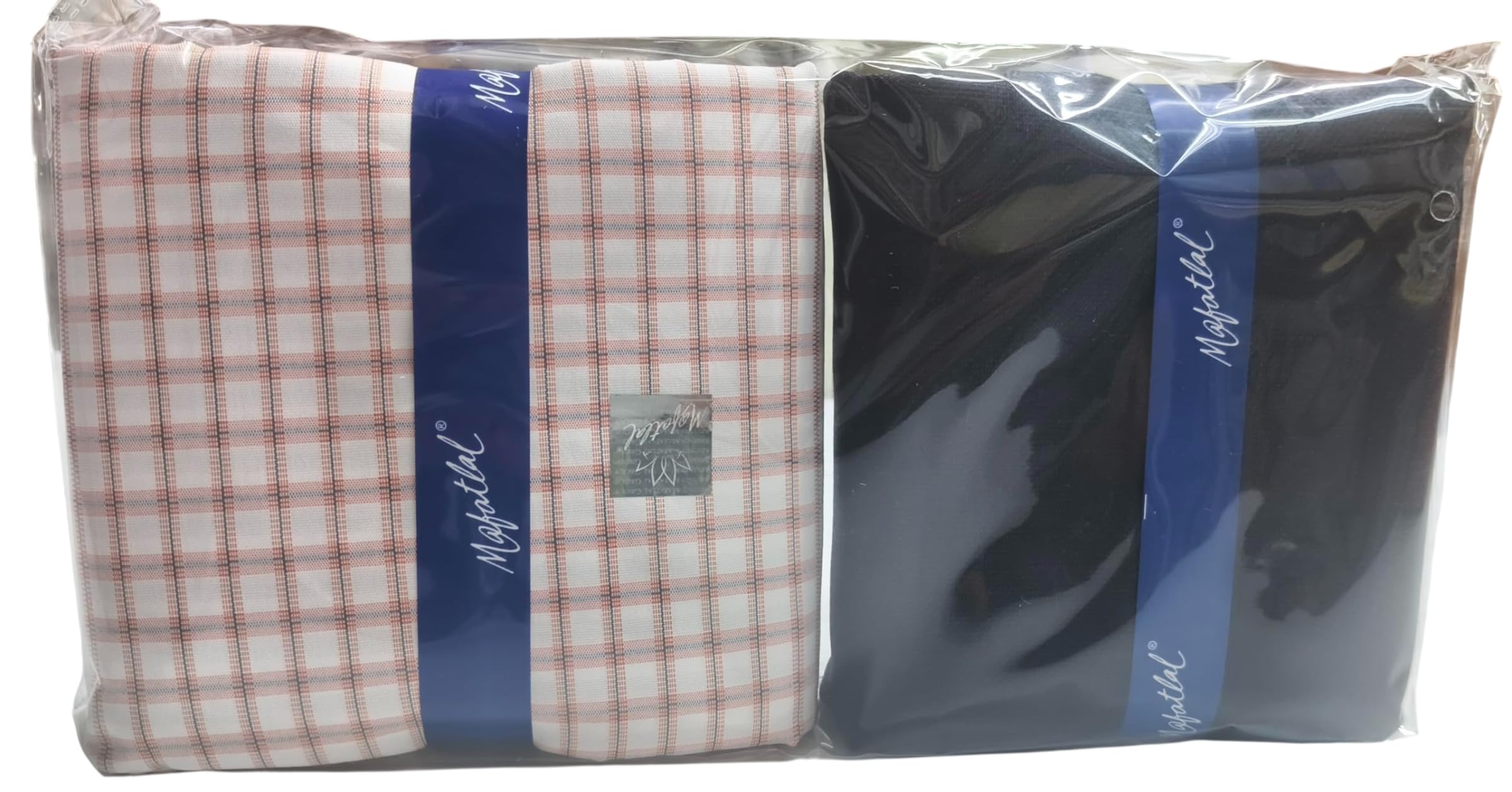 Mafatlal Men’s Shirt & Pant Fabric Set – Orange check Shirt with Trouser Material, 100% Cotton, Soft Breathable Unstitched Fabric Combo, Formal Wear Gift Pack-picture-47
