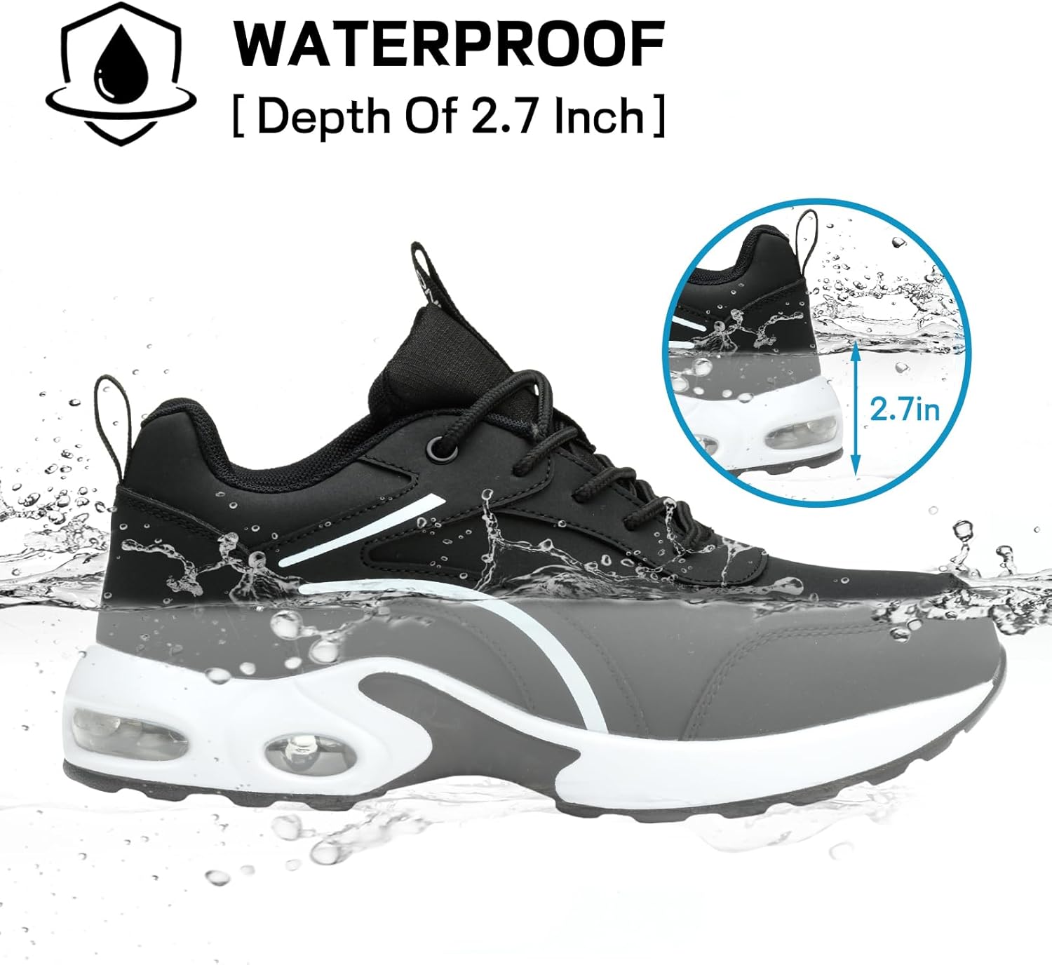 Women's Waterproof Steel Toe Work Safety Shoes, Non-Slip, Puncture-Proof, Comfortable, Lightweight, Fashion Footwear, Construction, Industrial Shoes - Image 3