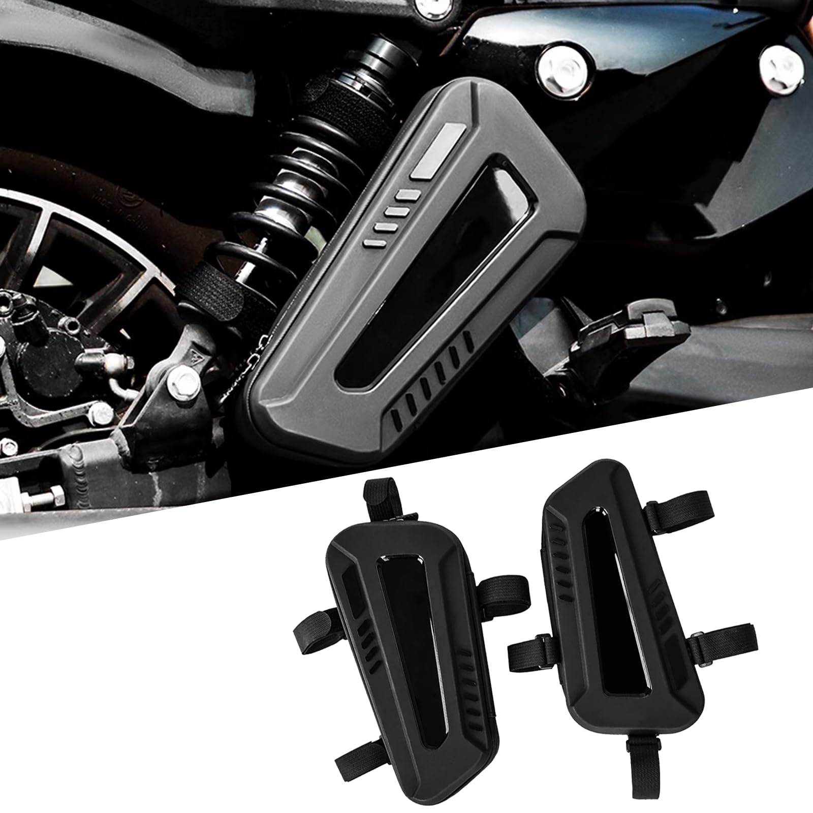 For Sportster S 1250 RH 1250S RH1250S Motorcycle waterproof saddle bag triangular hard shell side bag left and right two 2L large capacity storage bag (No logo (optional for other models))