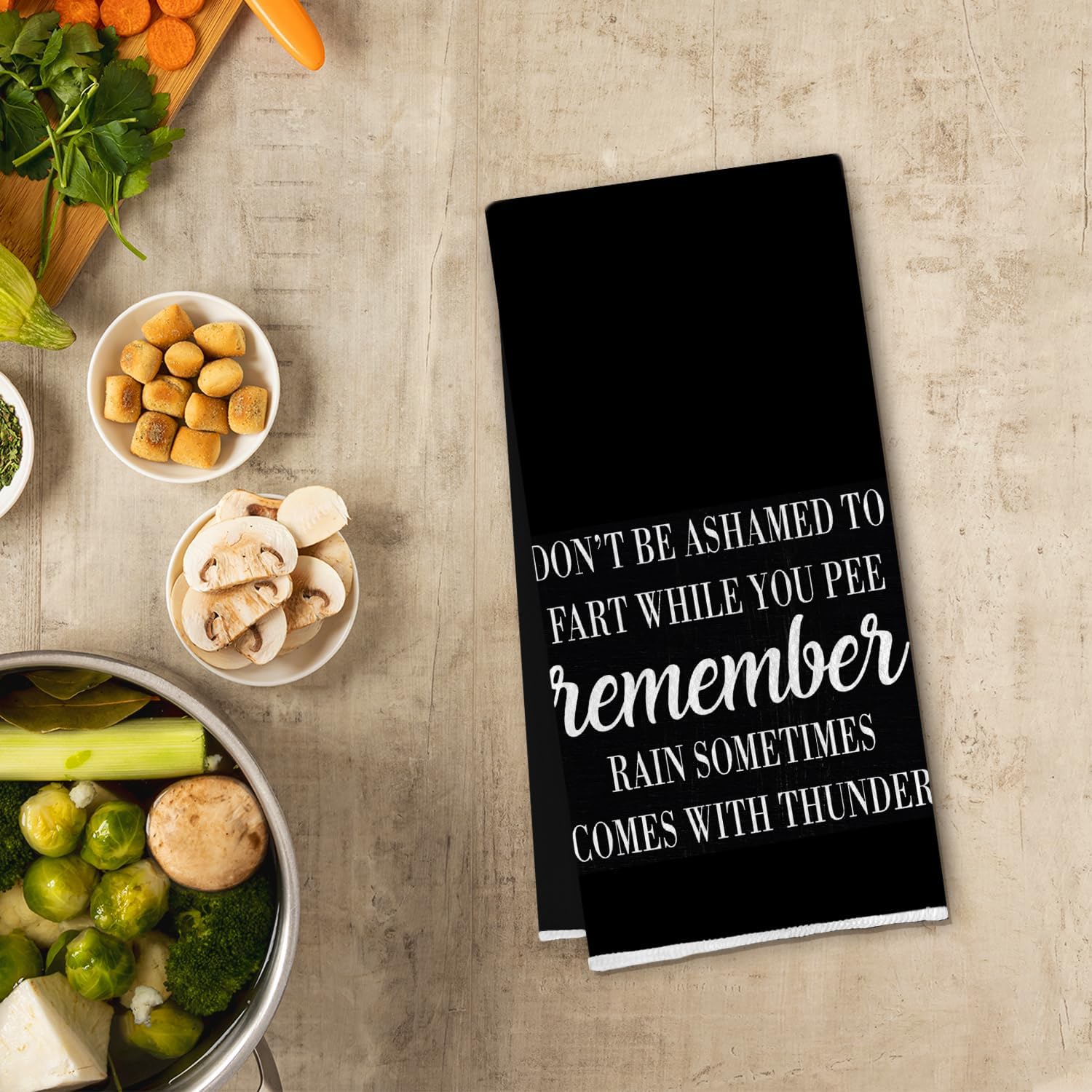 Funny Bathroom Towels - Decorative Waffle Weave Bathroom Towels,Funny Kitchen Decor(16 X 24 Inches) - Image 2