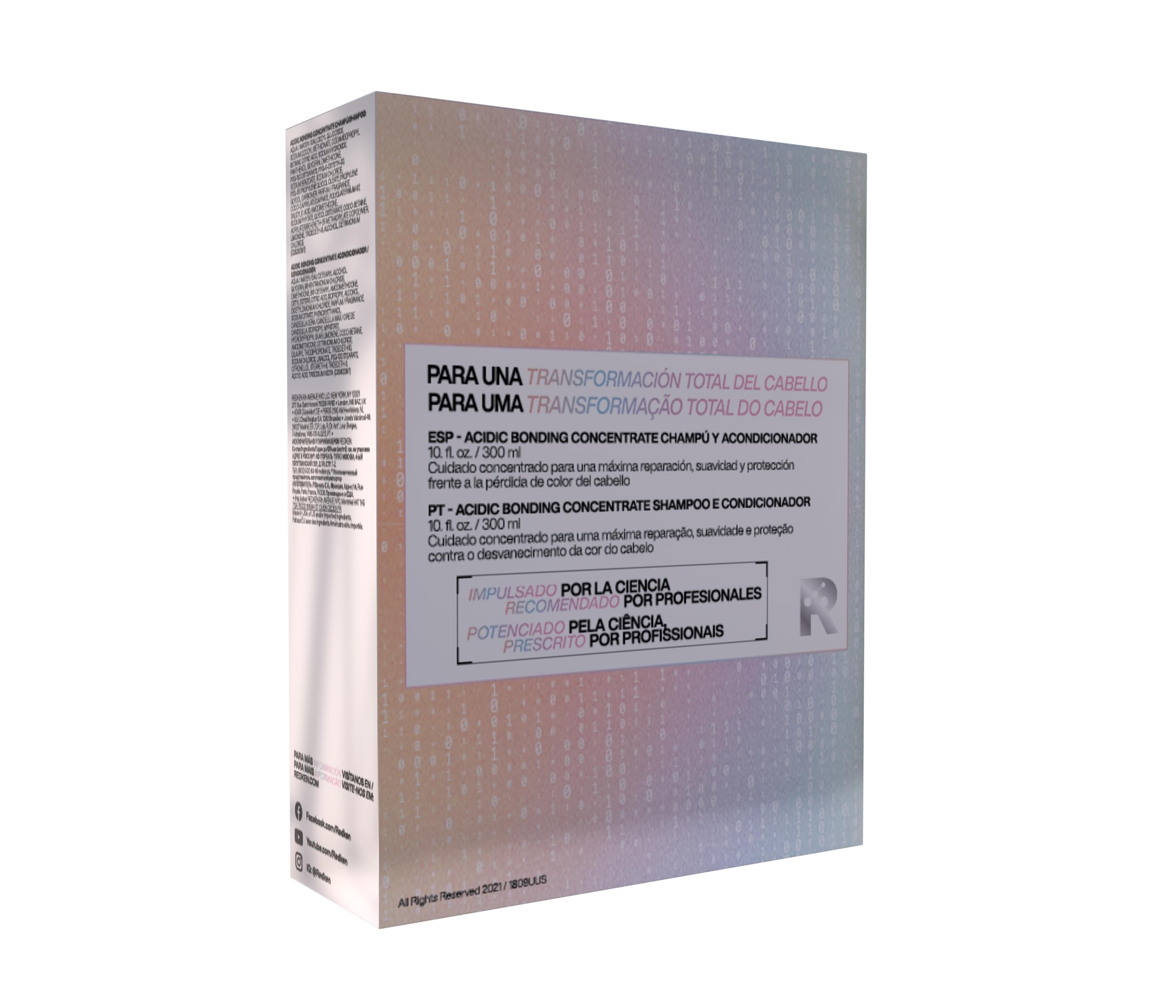 Redken, Pack Champú + Acondicionador para Fortalecer todo tipo de Cabellos, Sin Sulfatos, Acidic Bonding Concentrate, 300 ml + 300 ml