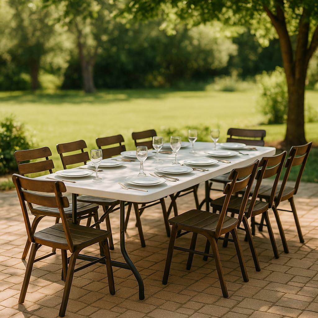 Brigros Tavolo Pieghevole Da Giardino 180x70x74 Pieghevole A Valigetta Con Maniglia Salvaspazio