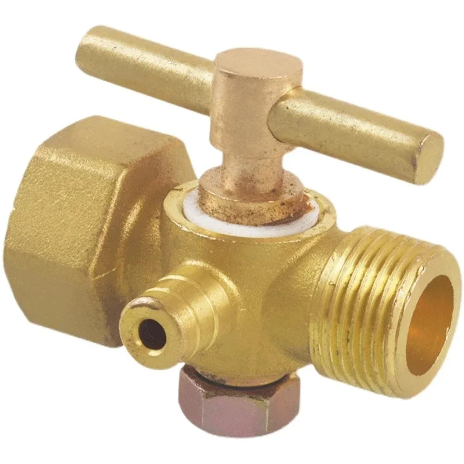 Belovek Women's M14x1.5mm M14 M20 Metric To Mae X 10Mm Hose Barb Brass Tee 3 Ways Petcock Tap Valve With Hanlde For Cooker Drainer(M14x1.5mm)