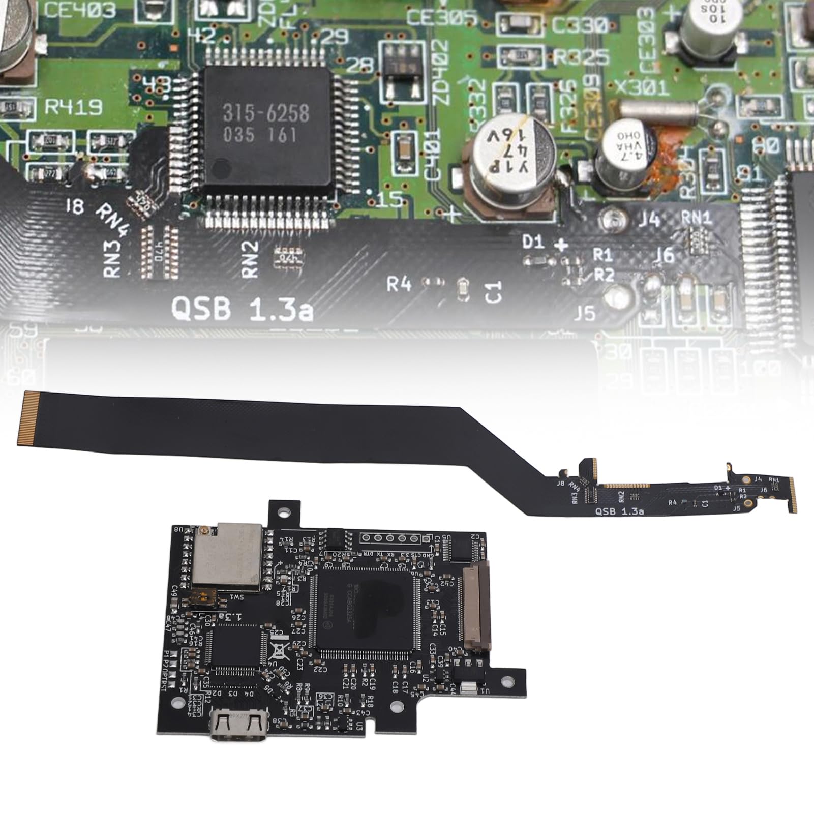 Sxhlseller Kit Interfaccia Multimediale DC HD per Console Dreamcast, Compatibile VA0 VA1, Chip DC Uscita HD 1080P, Aggiornamento WiFi, Ripristino del Gioco, per Macchina da Gioco Dreamcast