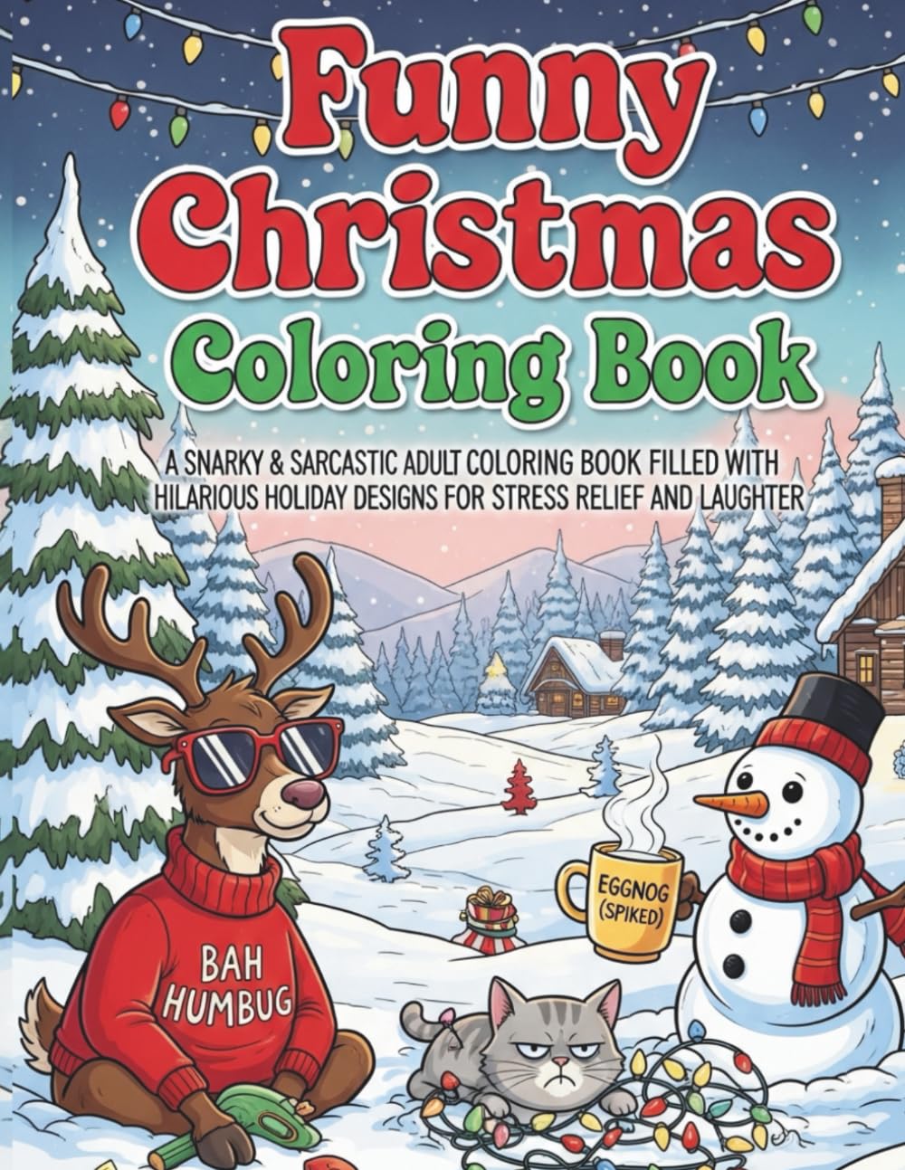 Quirky Christmas Coloring Book: A Snarky & Sarcastic Adult Coloring Book Filled with Hilarious Holiday Designs for Stress Relief and Laughter