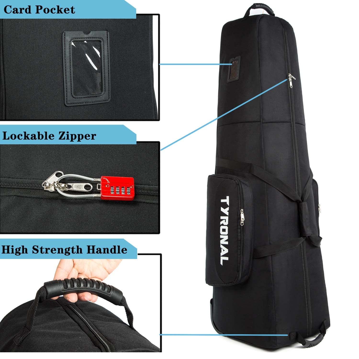 Amazon.com : TYRONAL Golf Travel Bag - Padded Golf Club