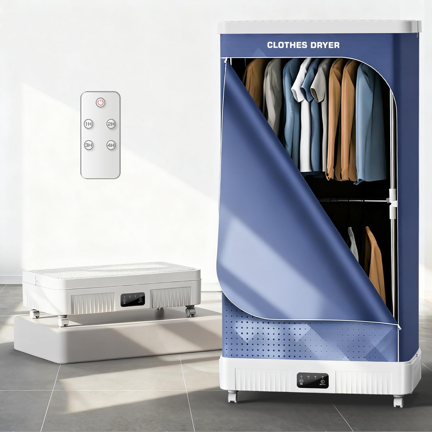 Amazon | 衣類乾燥機 乾燥機 折りたたみ式 洗濯乾燥機 大容量 500L