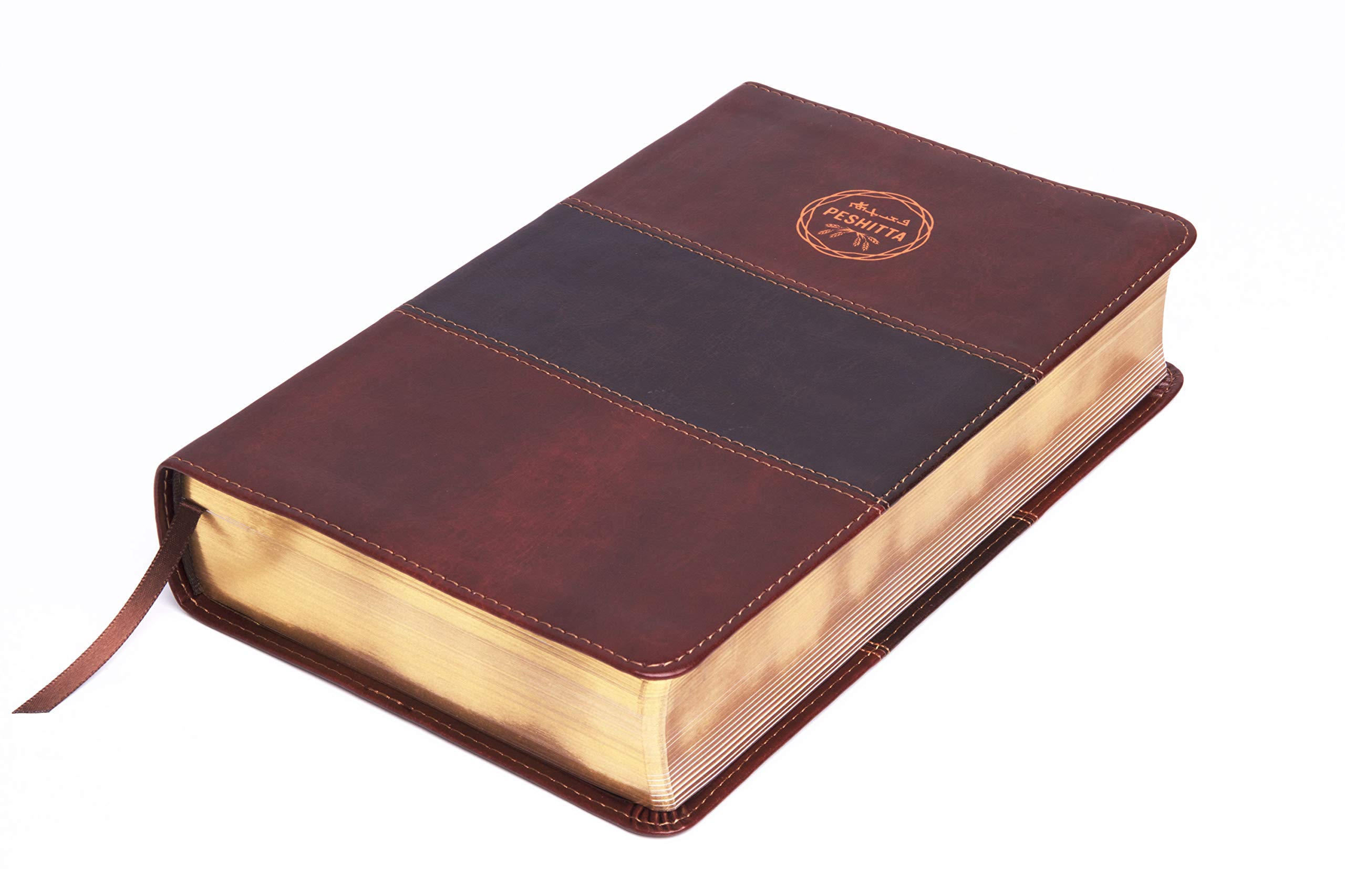 Biblia Peshitta / Peshitta Bible: Caoba, duotonon Símil Piel / Mahogany, Duotone, LeatherTouch