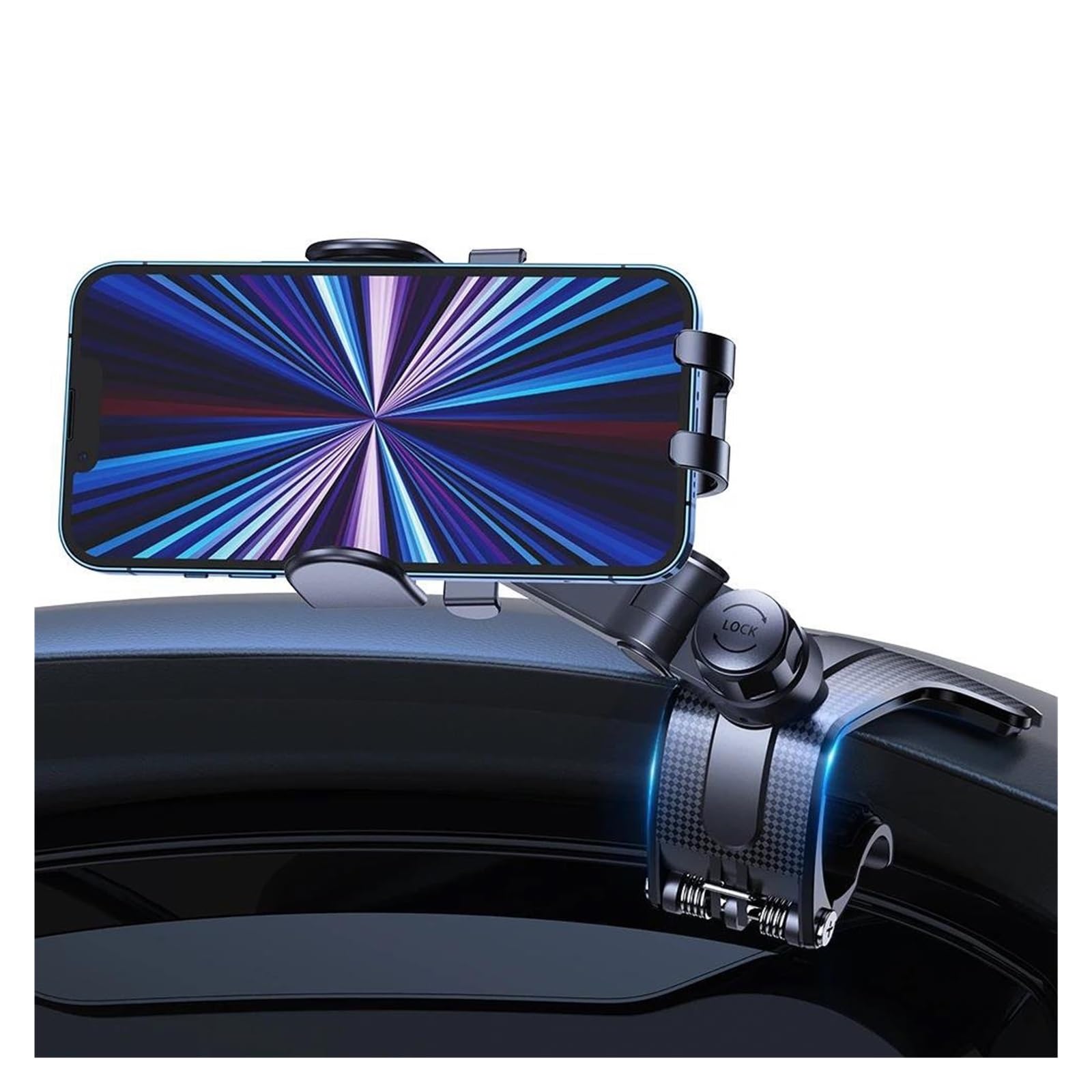 Porta Cellulare Auto Supporto universale per cruscotto auto, con rotazione a 360 gradi, per telefoni da 4 a 7 pollici.