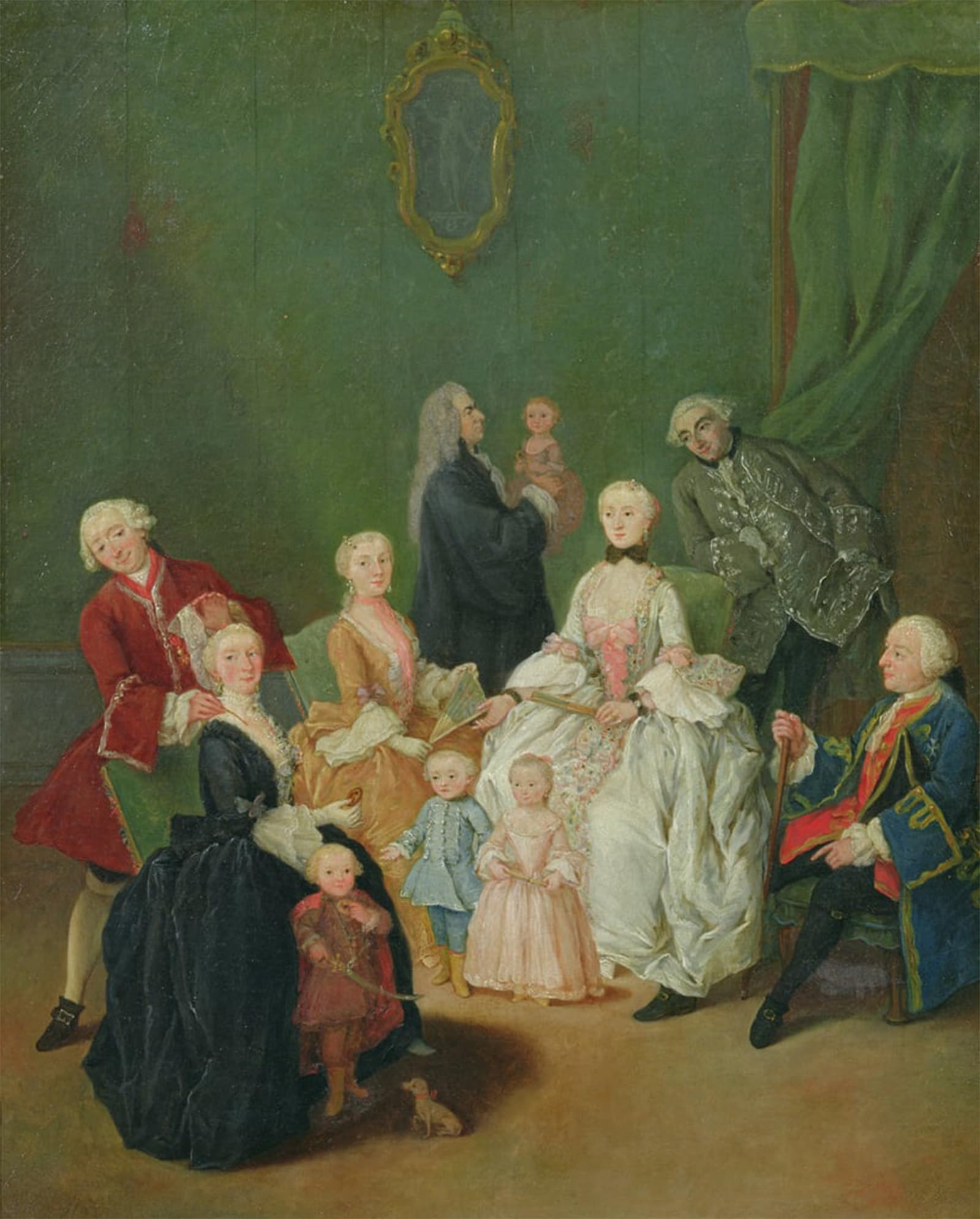 SERENDIPITP Retro Picture Poster Wall Art Pictures Painting a Patrician Family by Pietro Longhi Wall Art Canvas Print for Wall Decor 60x90cm