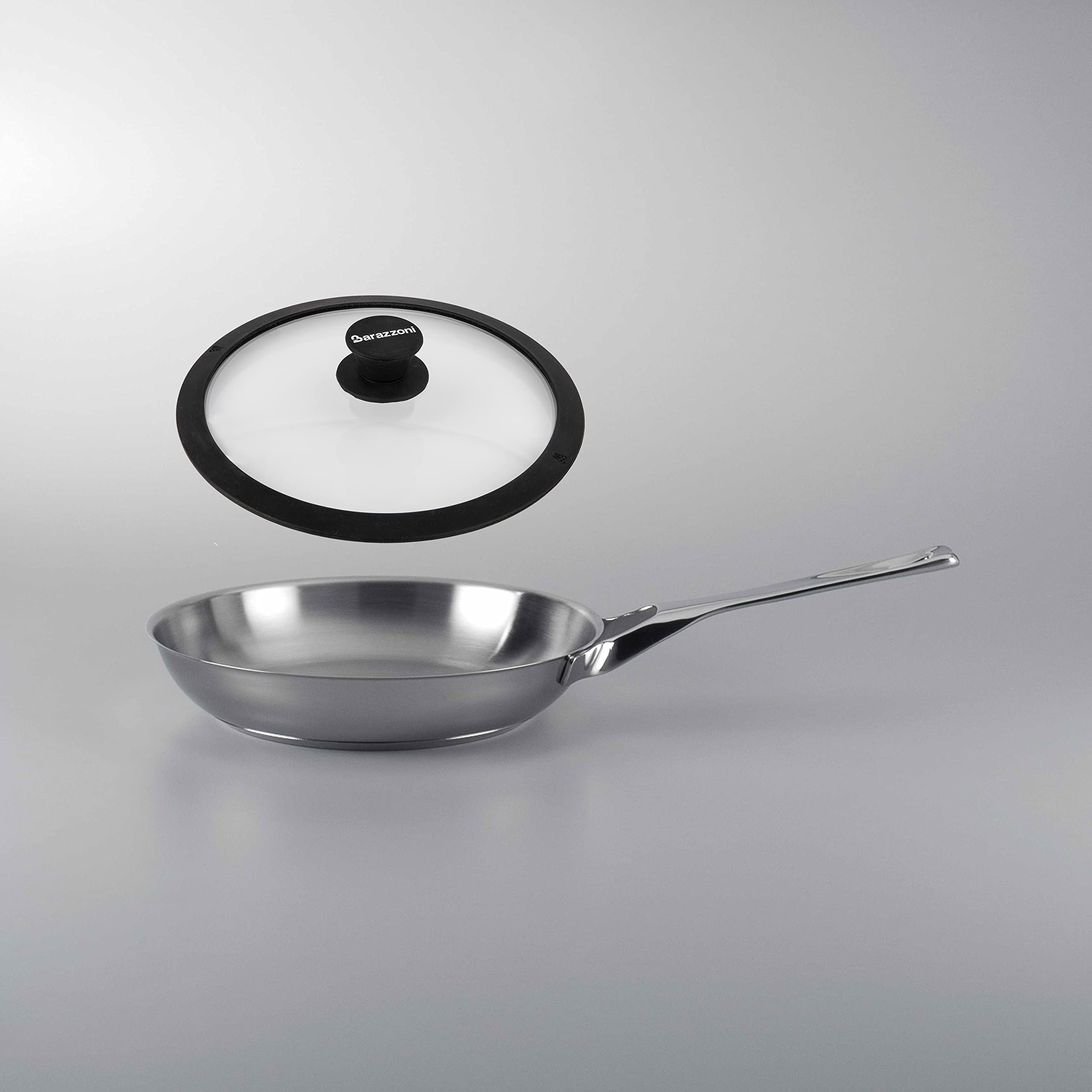 Barazzoni(バラゾーニ)の蓋付 フライパン 24cm Amazon｜Barazzoni(バラゾーニ) シリコンエッジ耐熱強化ガラス蓋