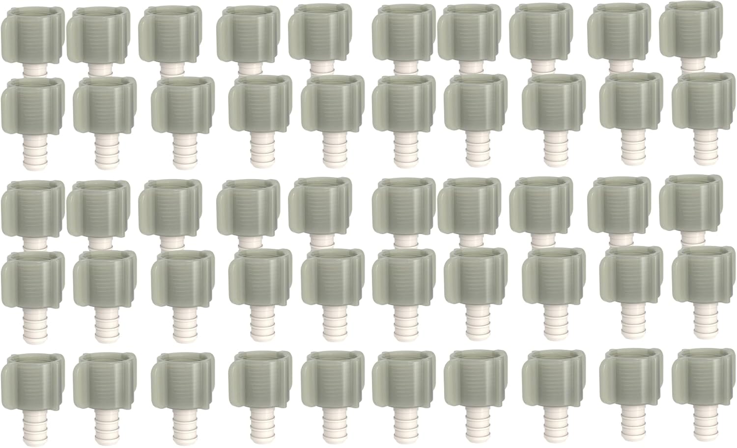 SEAFLO Plastic PEX Pipe Coupling Fitting Straight Swivel Adapter 1/2"-14 FNPT x 1/2" Barb Fitting Type - Compatible with PEX or PE-RT Pipe, Corrosion Resistant (50-Pack)