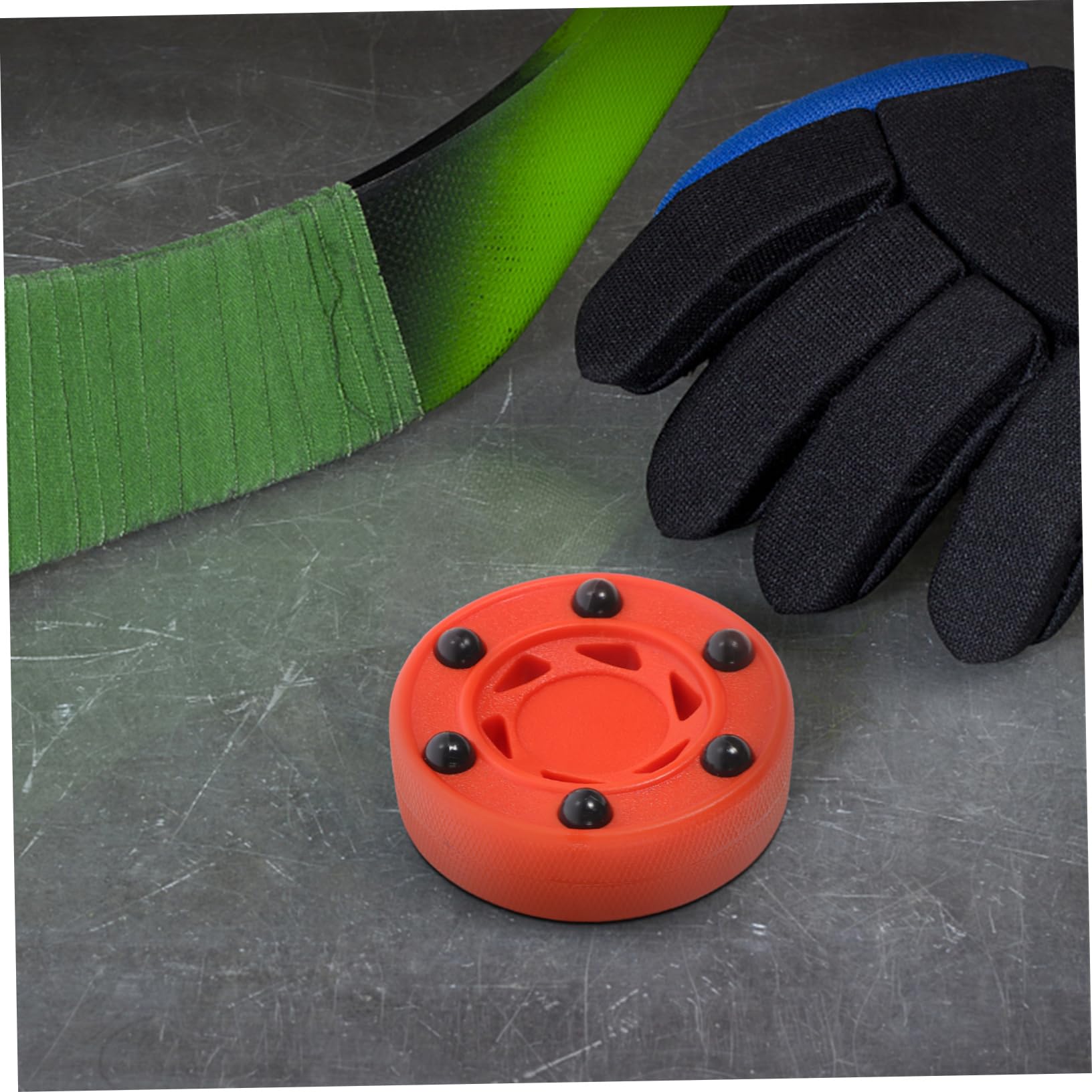 TOYANDONA 2 Discos de Hockey en Línea para Entrenamiento, Pelota de Hockey Callejero Ligera de Nylon y PVC, Alta Velocidad y Estabilidad para Patinaje sobre Concreto Liso