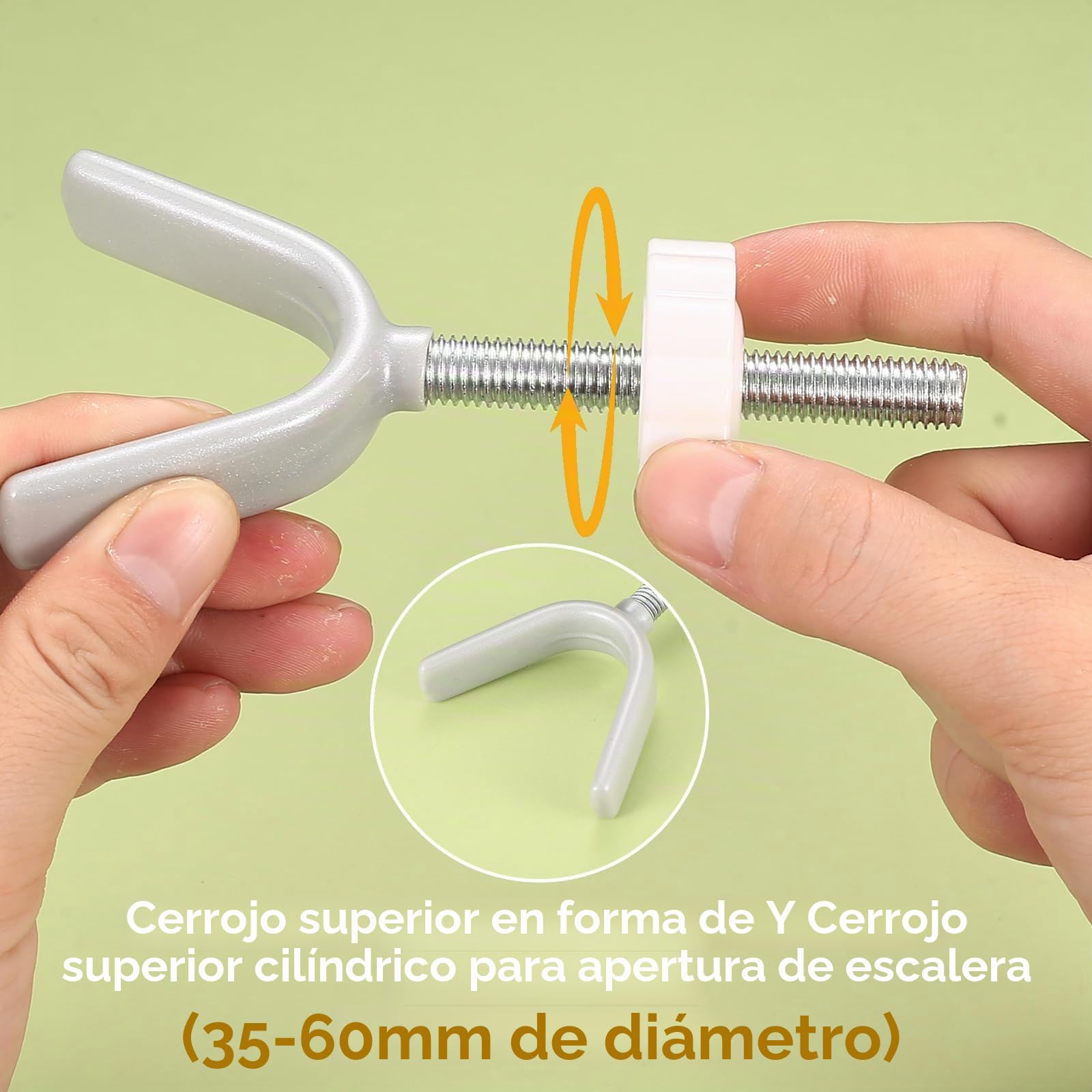 4 Piezas Tornillos de Presión para Puertas de Seguridad, M10 Tornillos en Y para Barreras de Escaleras, Kit de Extensión para Puertas de Bebé y Protección Infantil