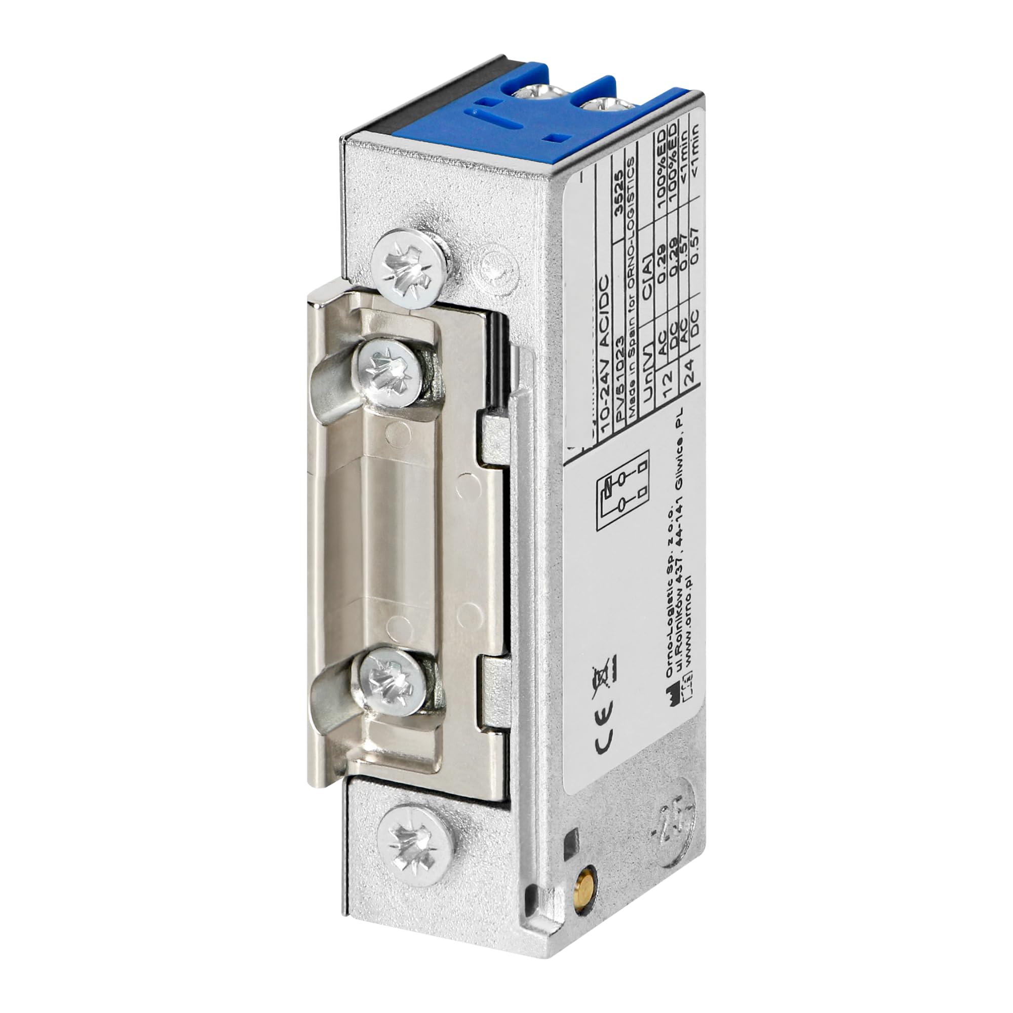 Cerradura Electrica Simétrica Para Puerta - Abrepuertas Electrico Con Ajuste Del Pestillo Baja Corriente 280 mA Para 12 V CC
