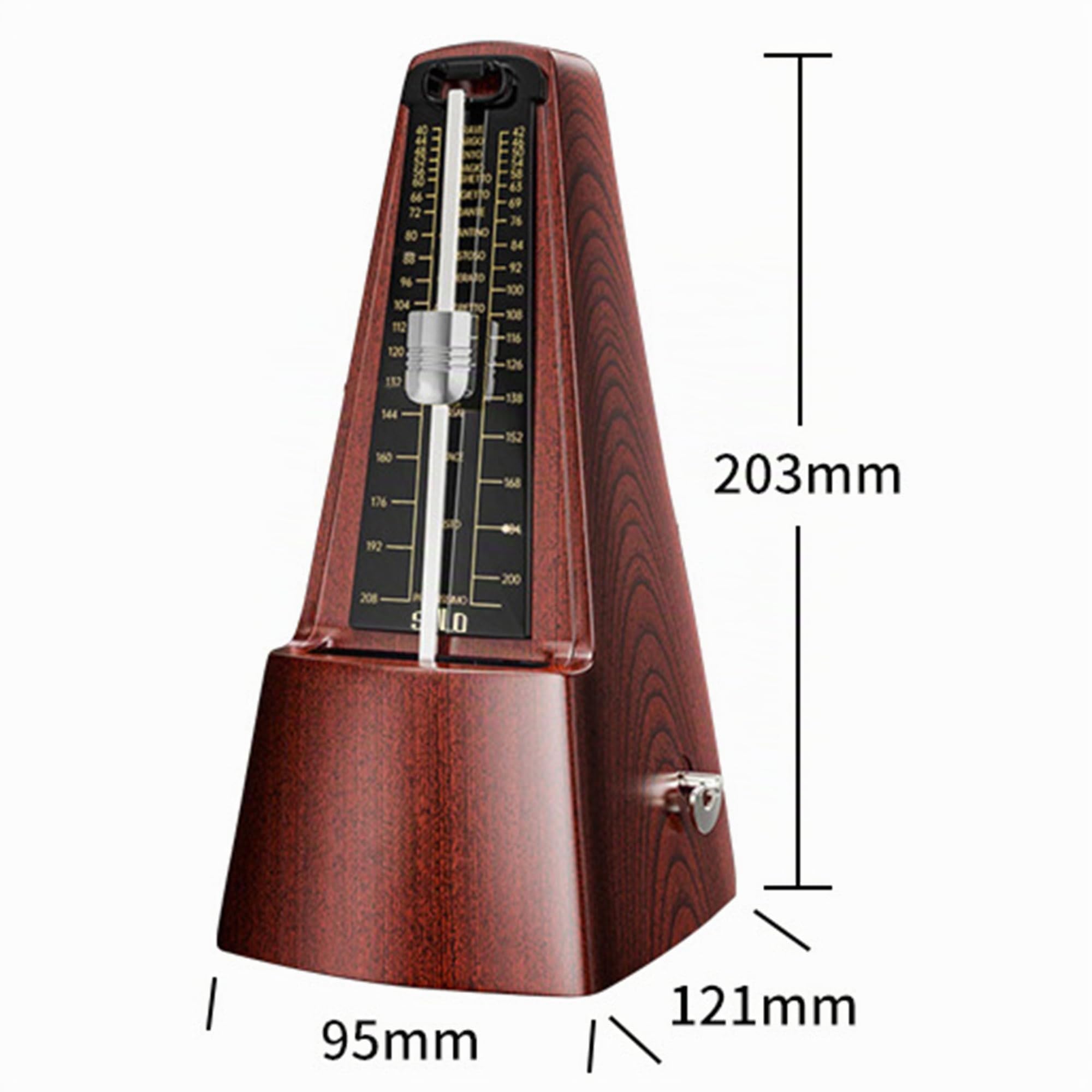 YUEMING Metronomo Meccanico con Campana, Metronomo Meccanico Universale per Pianoforte Chitarra Sassofono Batteria Clarinetto, Alta Precisione del Ritmo e del Tempo