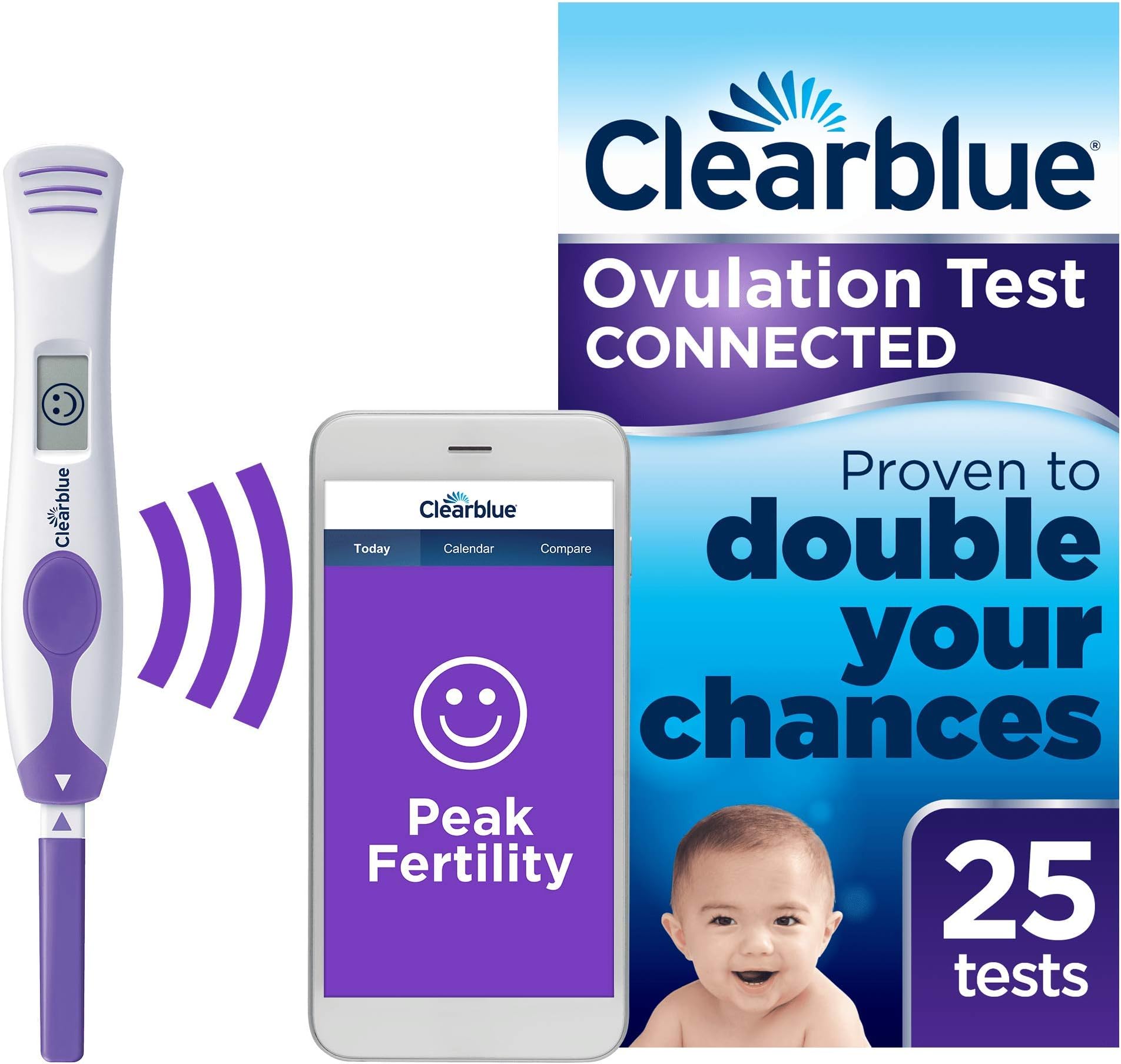 Clearblue Connected Ovulation Test System, 25-Count