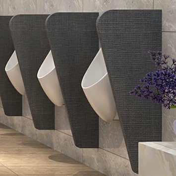Wall-Mounted Urinal Partition, Urinal Screen Toilet Partition, Men Urinal Divider, Urinal Baffler, for Schools/Shopping Malls/Public Places(60x40cmx4pcs)