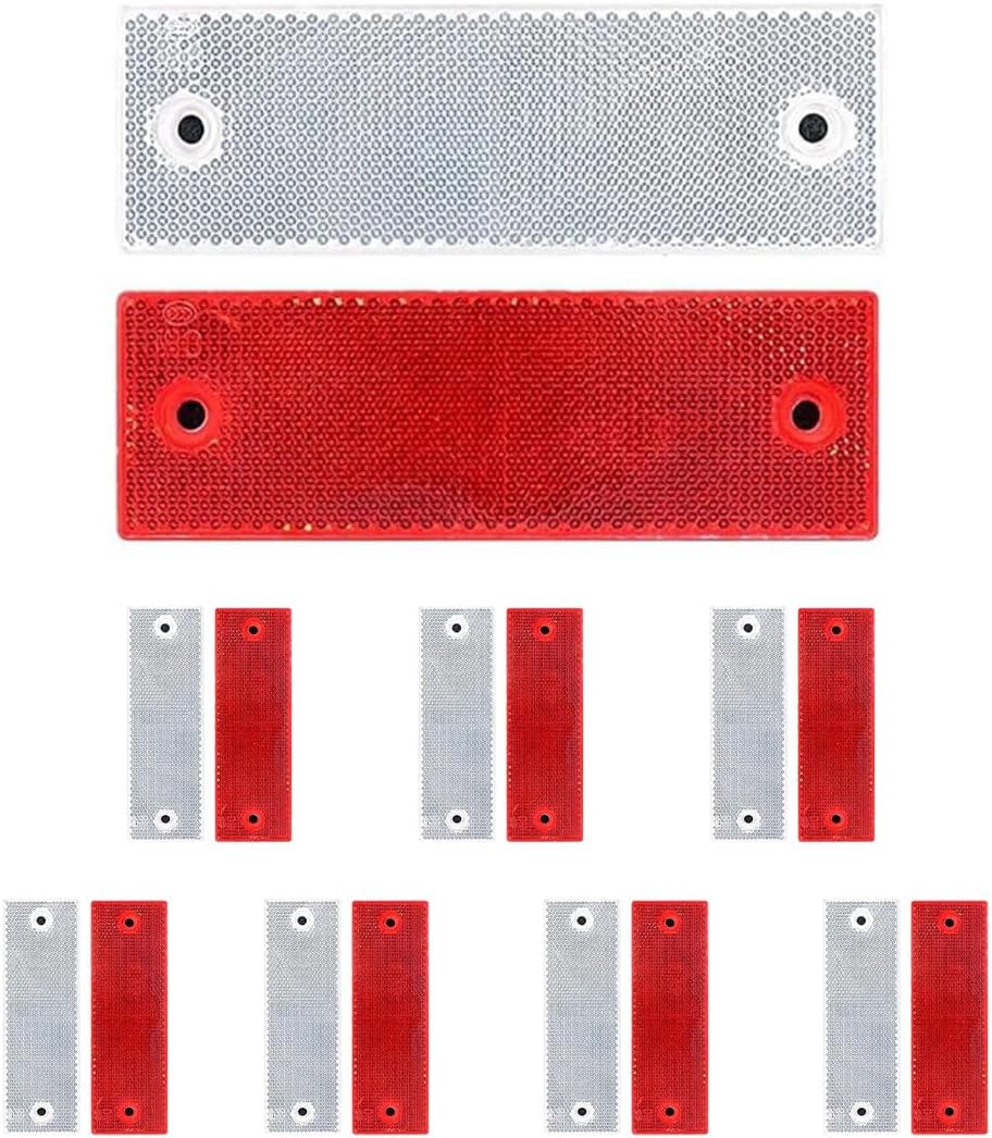 16PCS Car Safety Reflectors, Auto Plastic Rectangular Stick