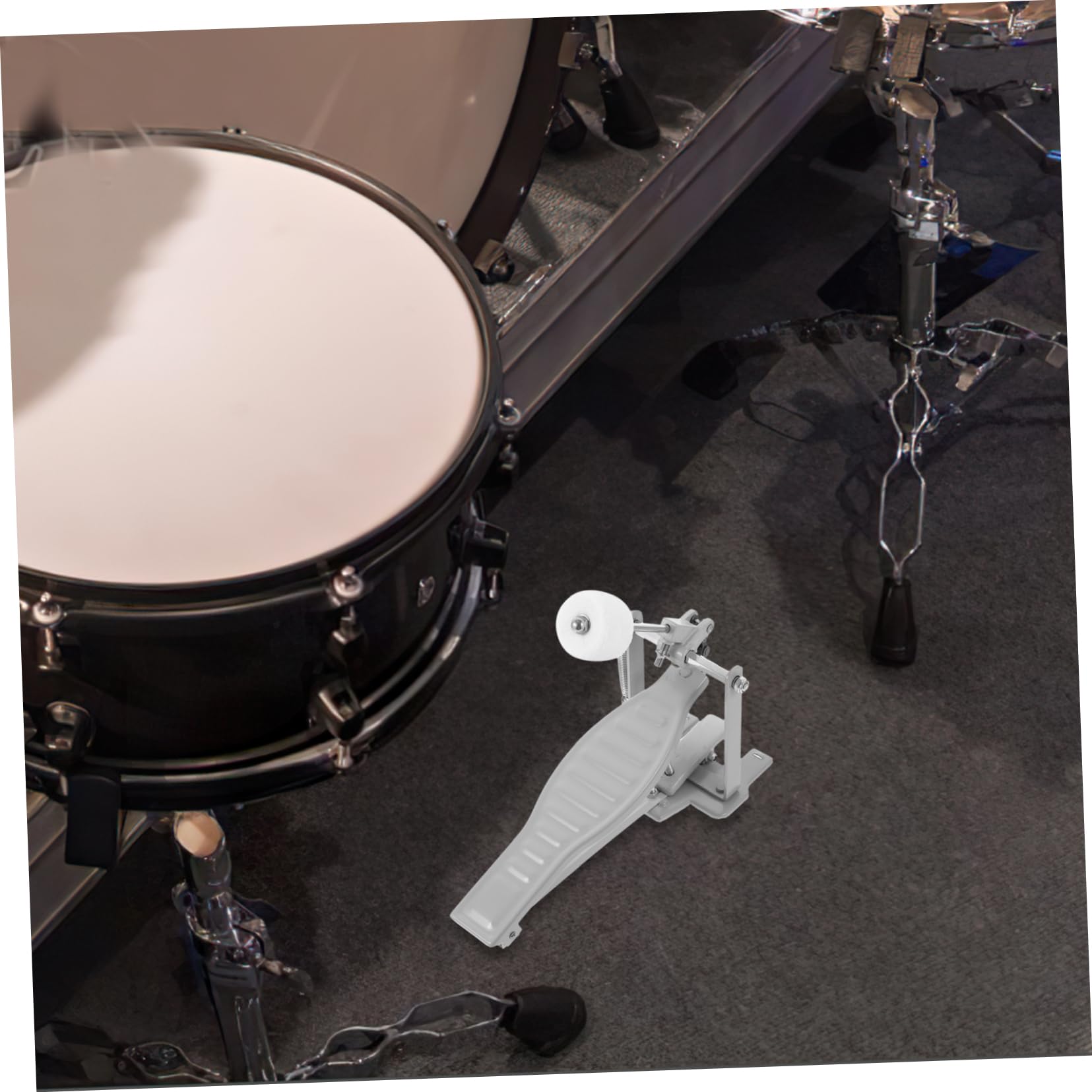 TOYANDONA Pédale Accessoire Fiable Angle de Marteau Réglable de Blanche en Alliage D'aluminium et Grosse Caisse pour Batterie Joueur de Batterie