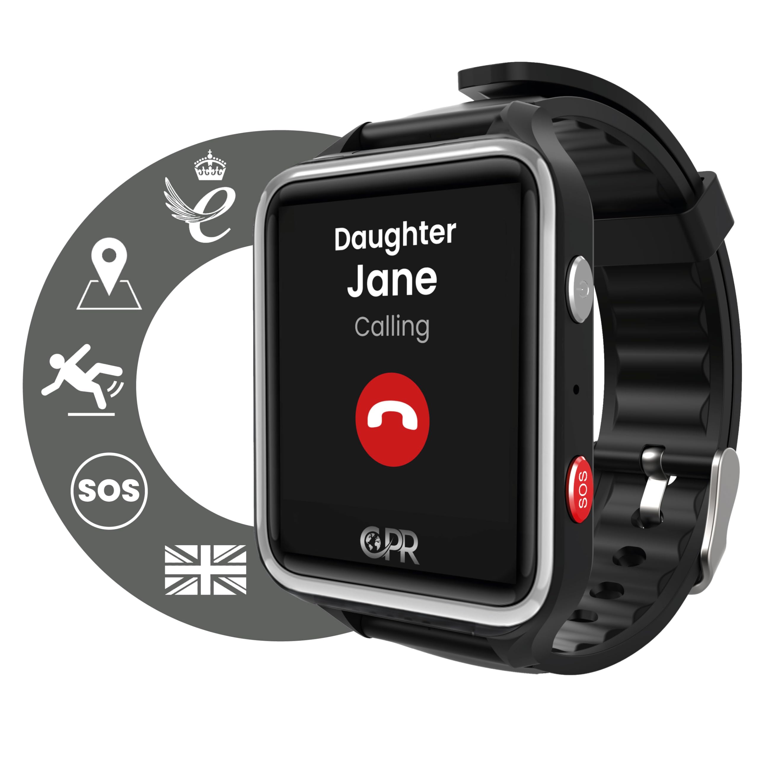 CPR Guardian Personal Alarm for Elderly and Dementia with Emergency SOS Button, GPS Location Tracking, 2-Way Voice Calling