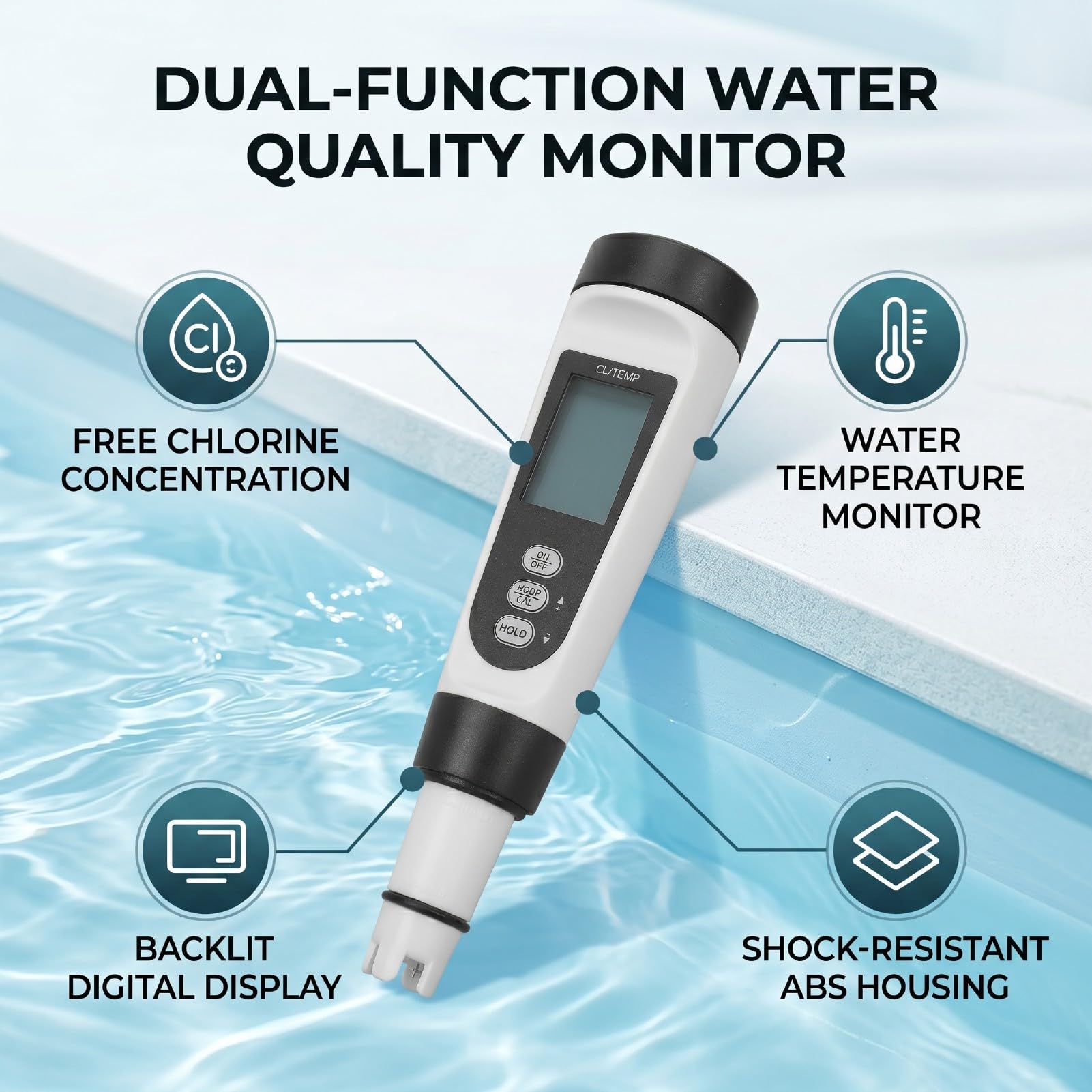 PUSOKEI Pool Wasser Teststift Digitaler Tester für Aquarien