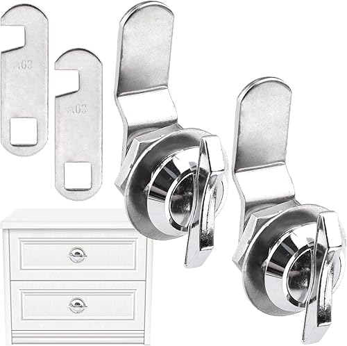 SELOTOKITER 2 cerraduras de leva, cerradura de buzón de correo, cerraduras de almacenamiento de RV, cierre de compartimento sin llave de repuesto de