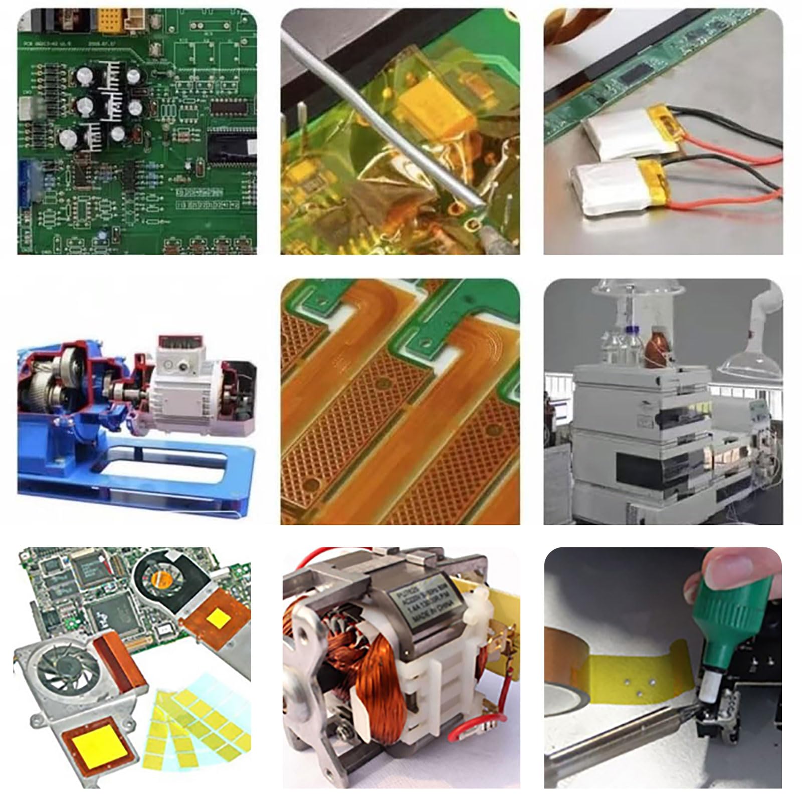 Lámina de poliimida PI, Hoja de película poliimida PI, placa aislamiento eléctrico 500x500mm, 0,3-1mm espesor(0.3mm)