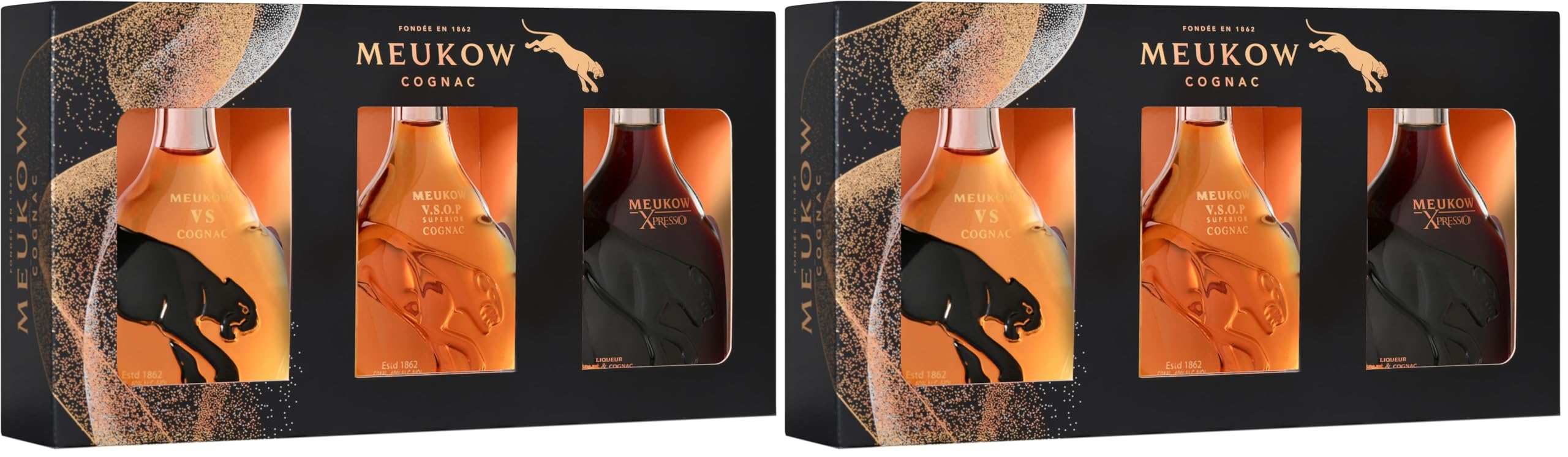 Meukow Moments Box VK GP mit 3 x 50ml (VS, VSOP, Xpresso Liqueur) (Packung mit 2)